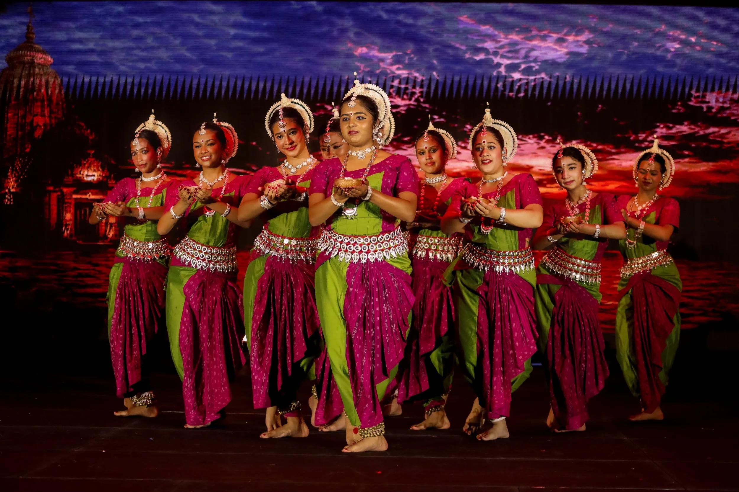 Nava Kriti's students performing at Taala Taranga (Odissi Fest) at the 57th Odisha Society of the Americas National Convention in Minneapolis, MN on July 3, 2026