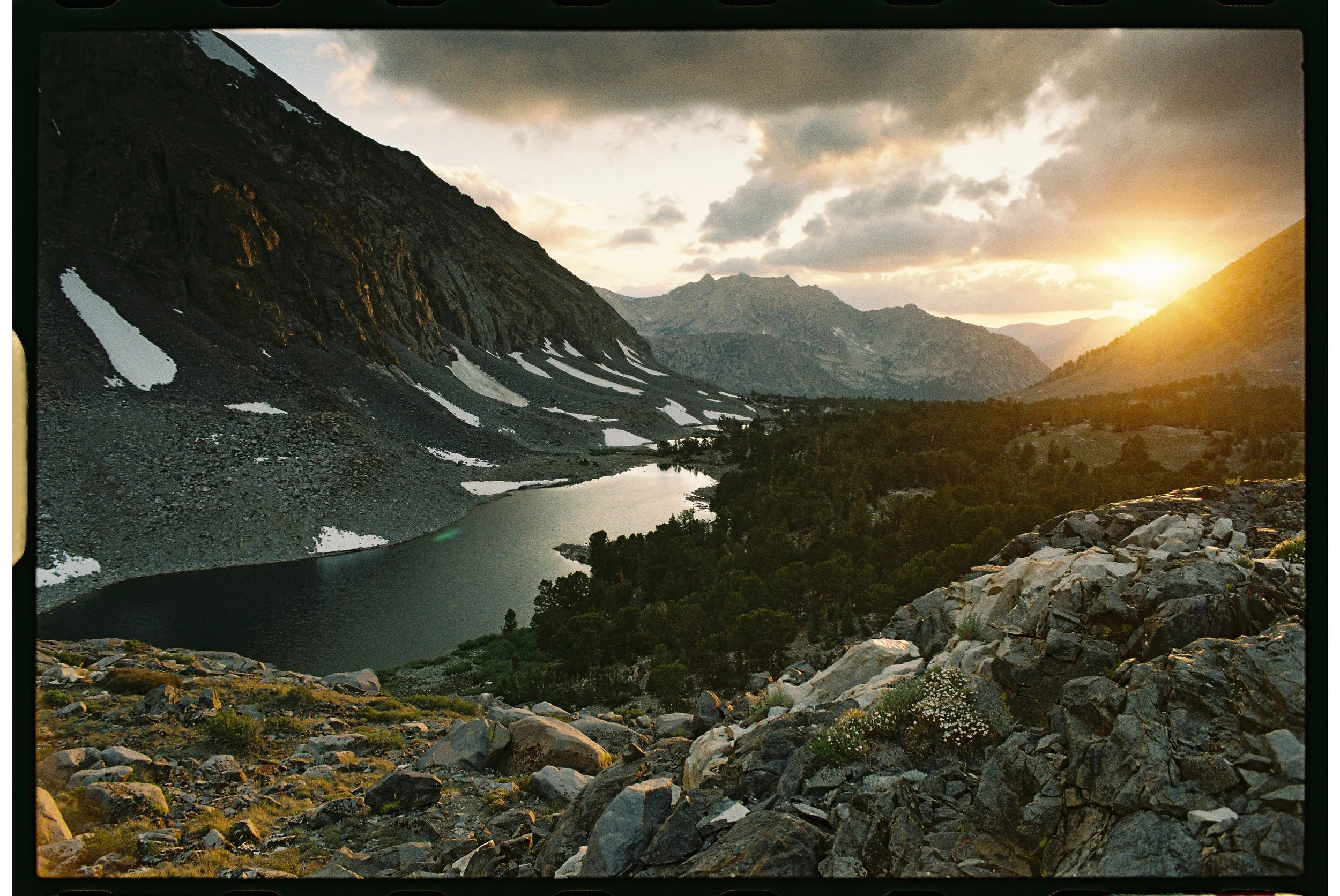Sunset at Baxter Lakes.