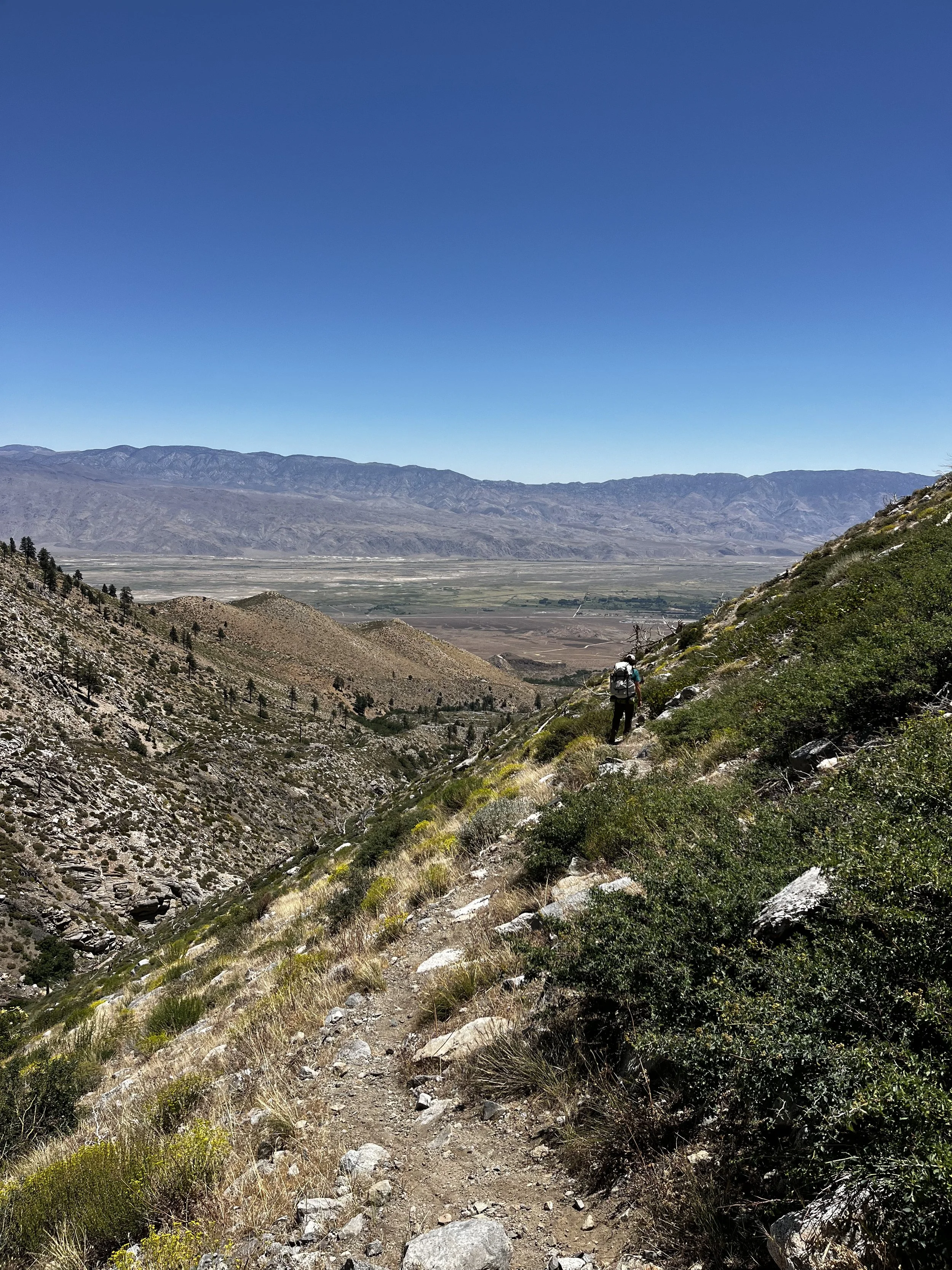 Shadeless first section of the trail.