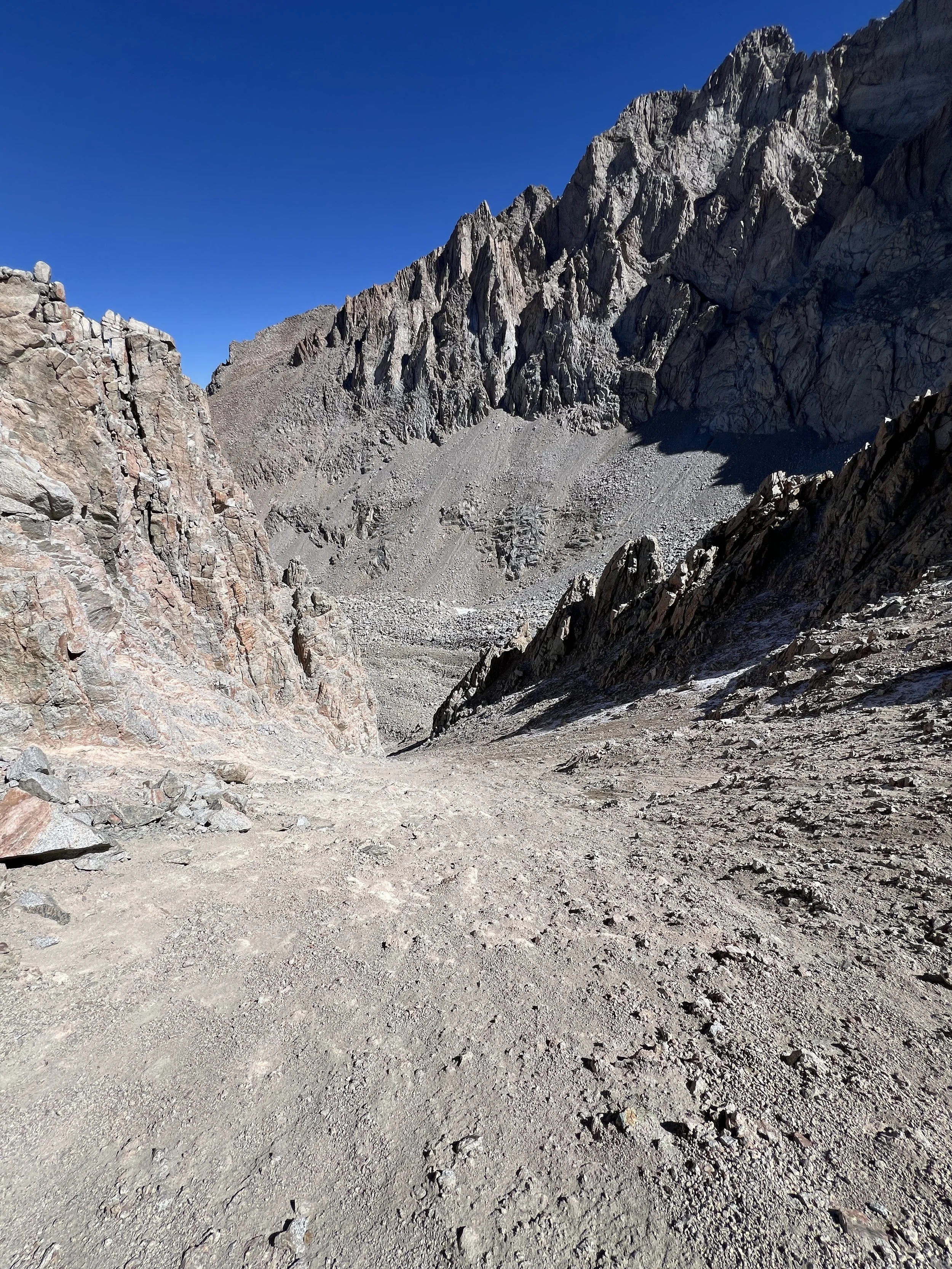 View looking down the north slope of Harrison Pass.