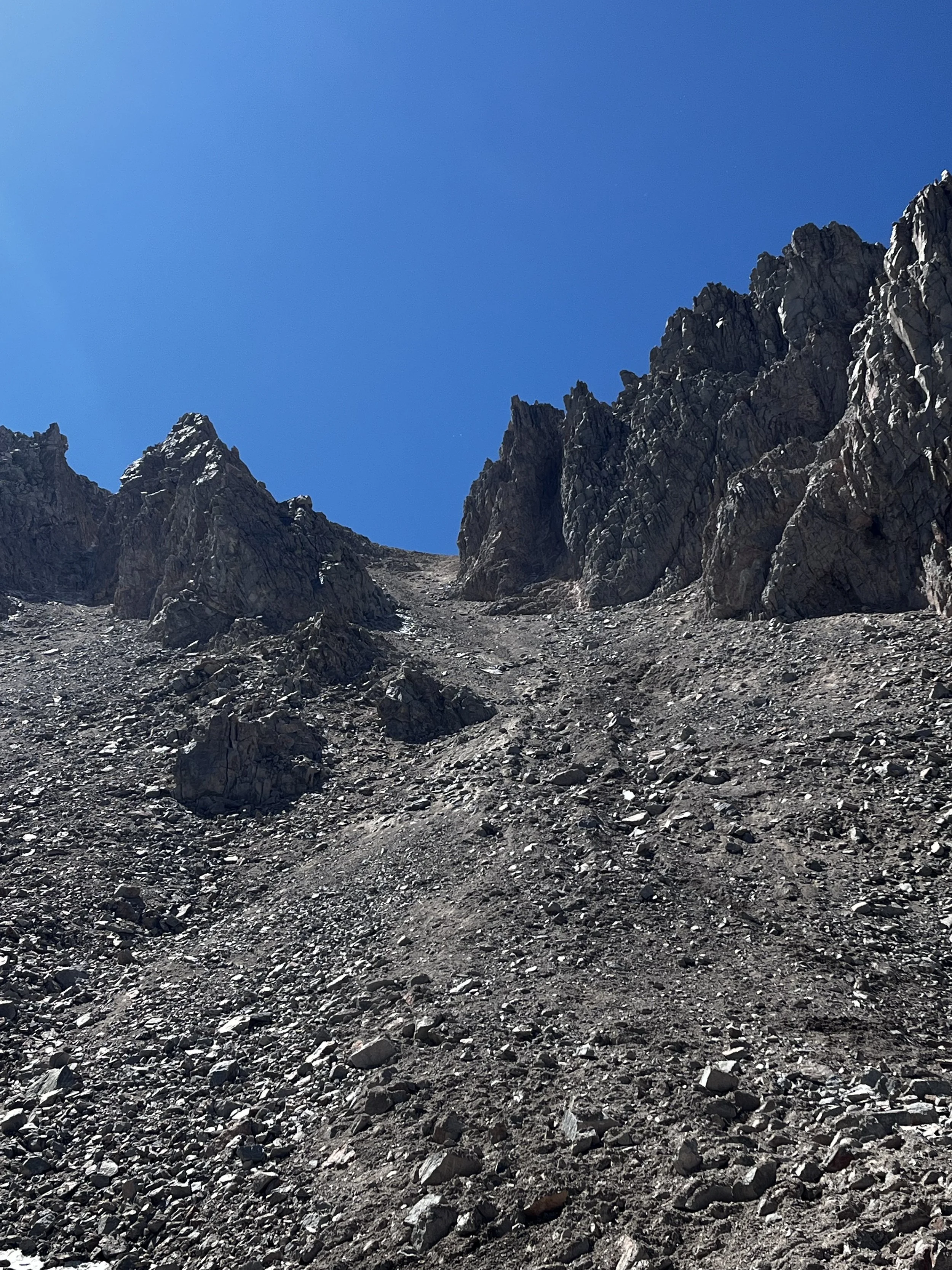 View from the basin below the pass.