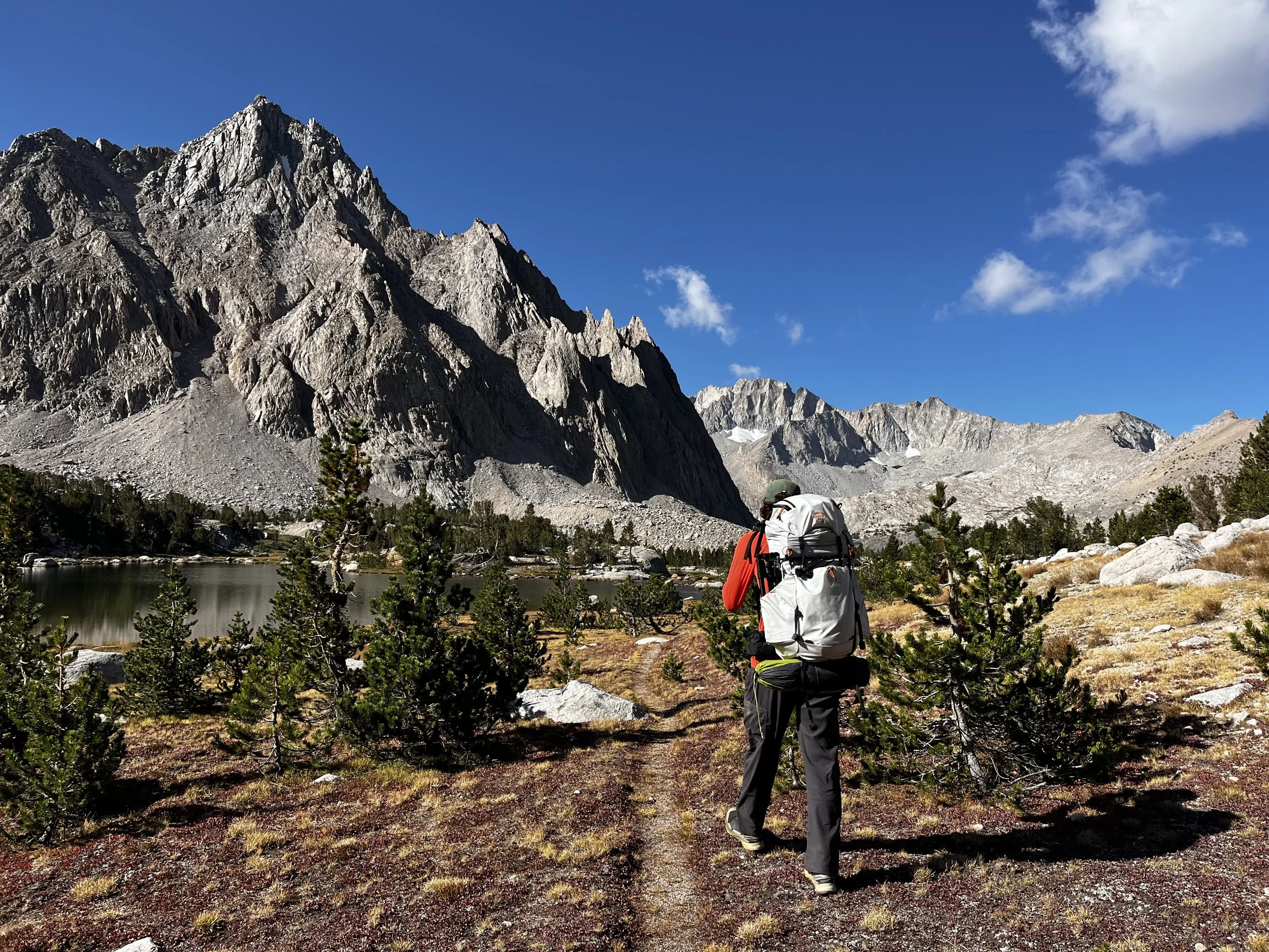 Kearsarge Pass to Center Basin, Lake South America, and Vidette Lakes