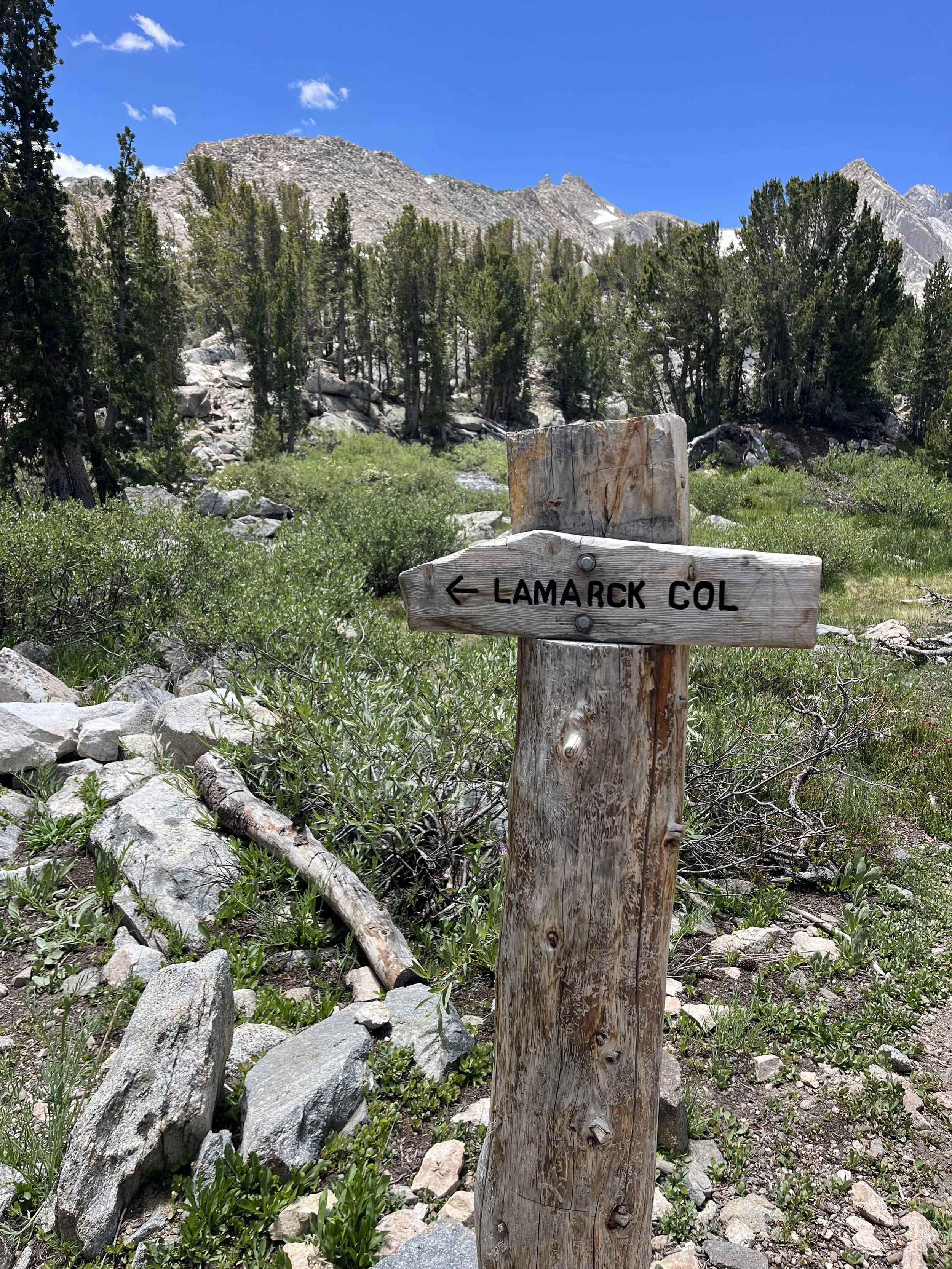 Trail marker.