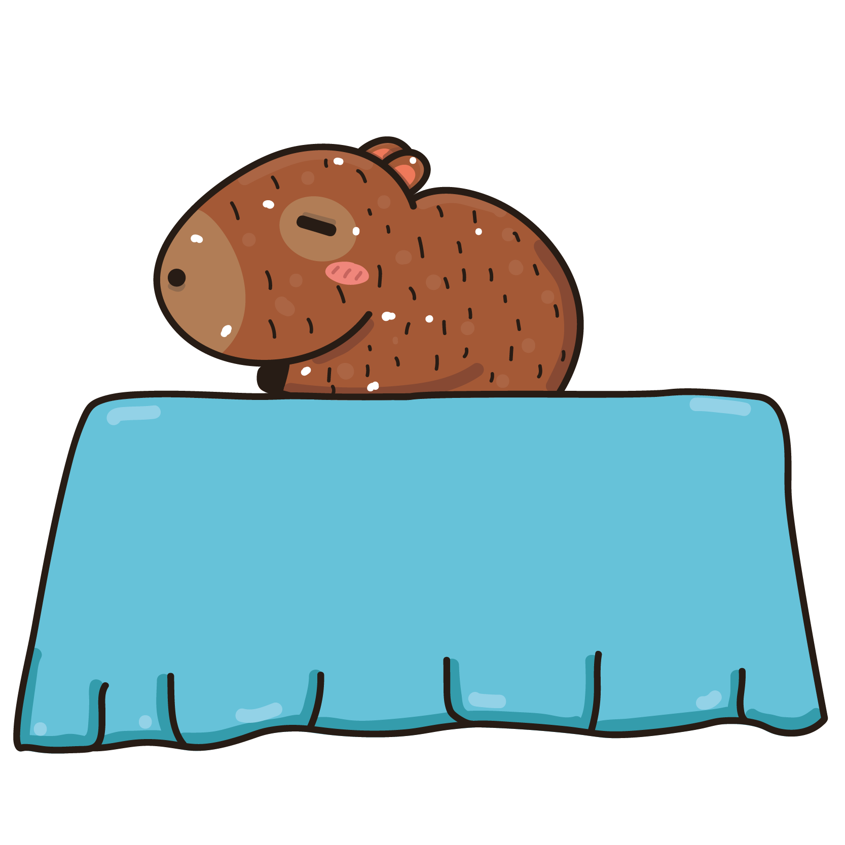 Illustration Chiguire - Copyright - Dessinatrice Luisana Sierra