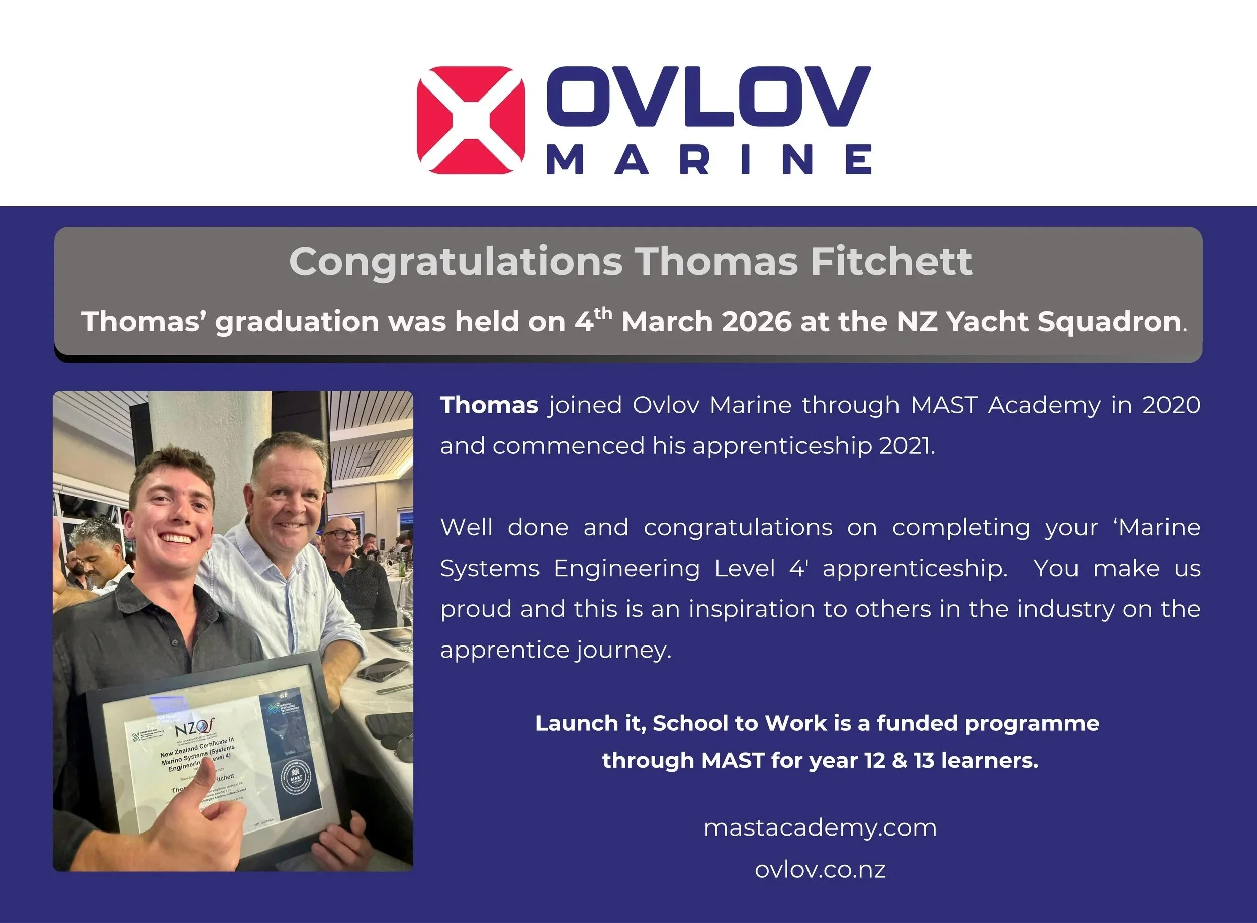 Congratulations Thomas