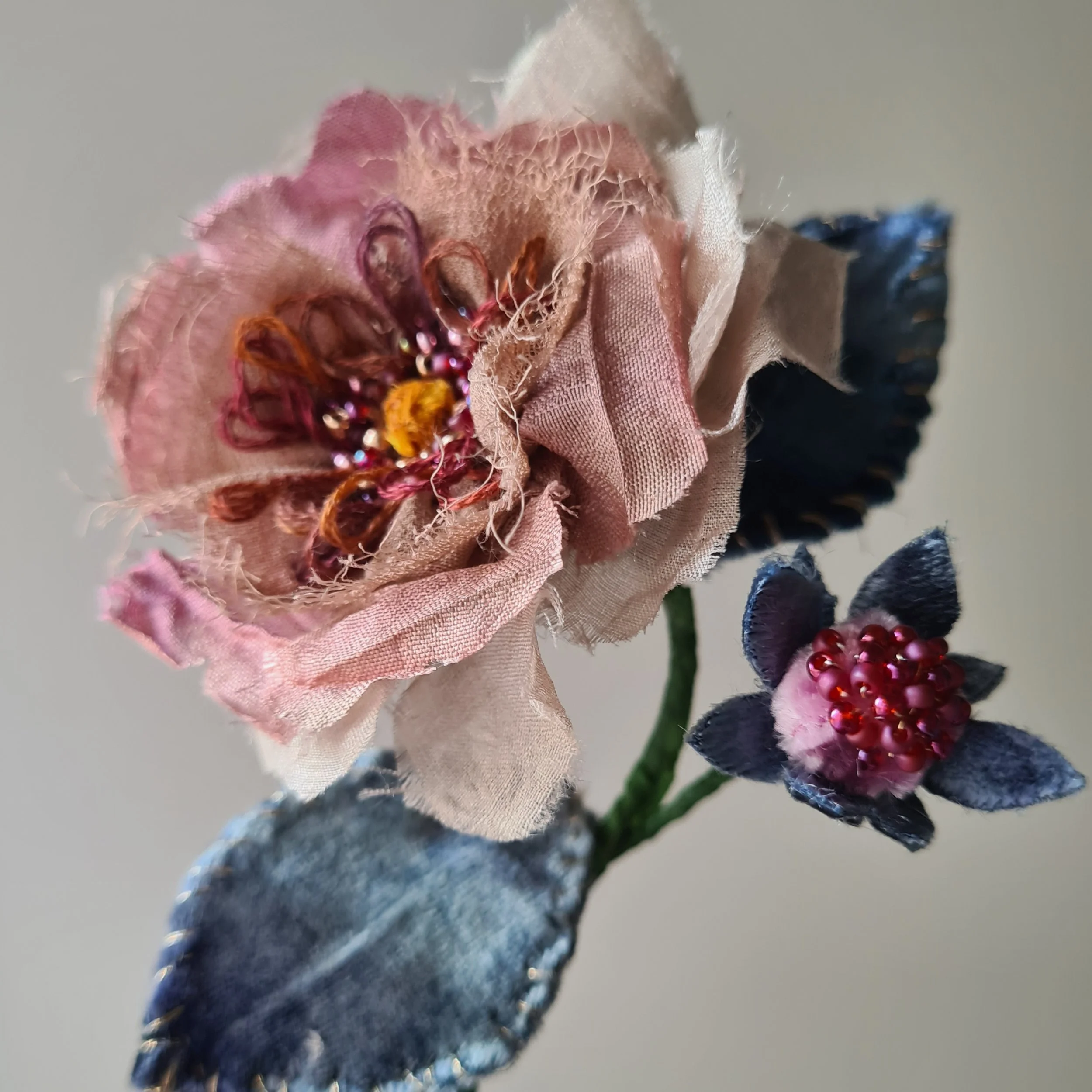 Silk and Velvet Flower Brooches Workshop