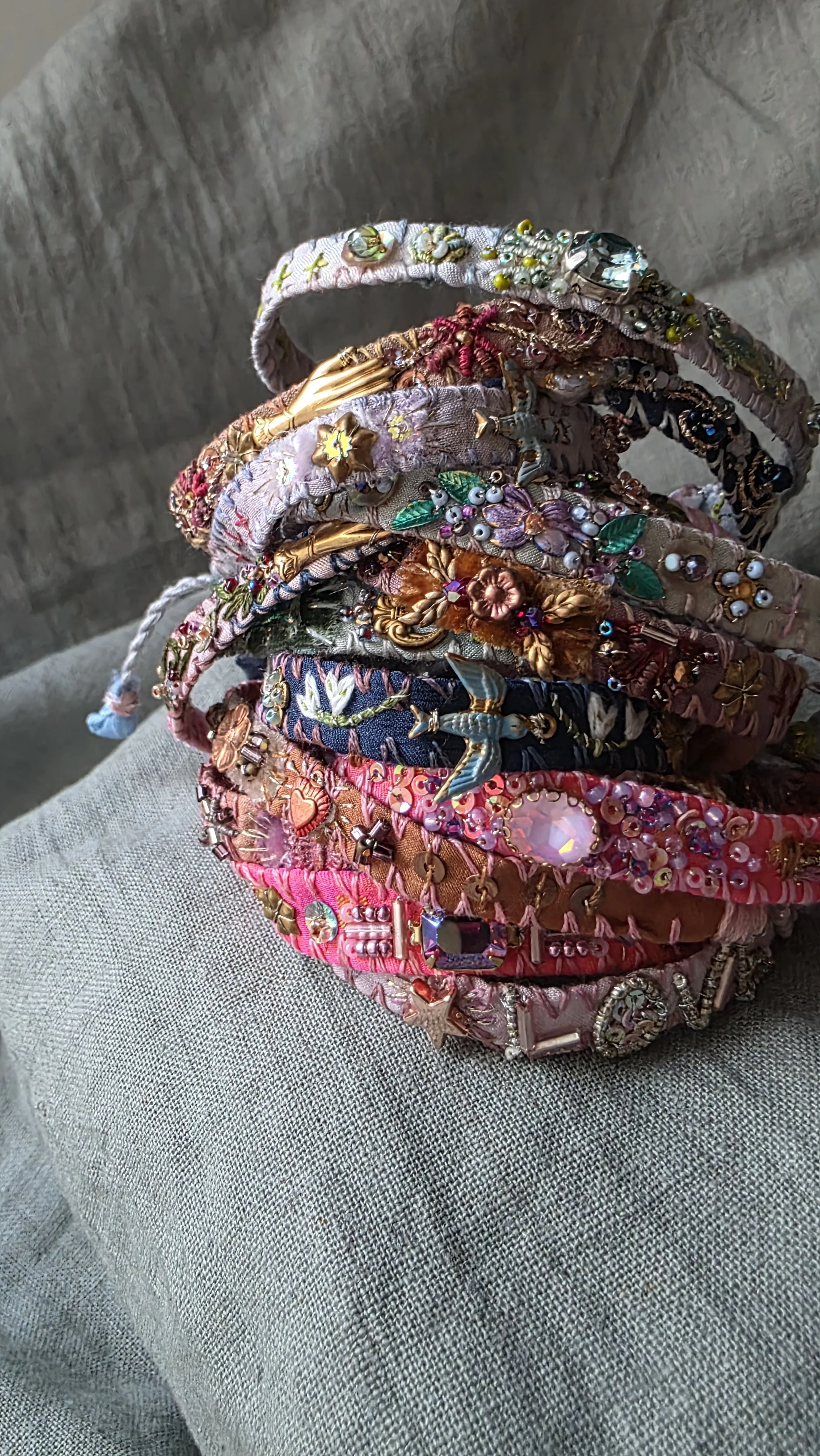 Embroidered Silk Bracelets Workshop at GJ’s