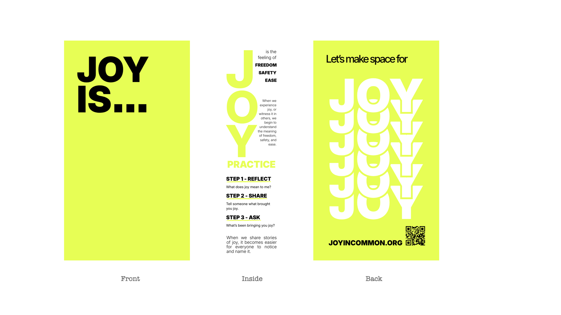 Joy In Common Pocket Card - Yellow