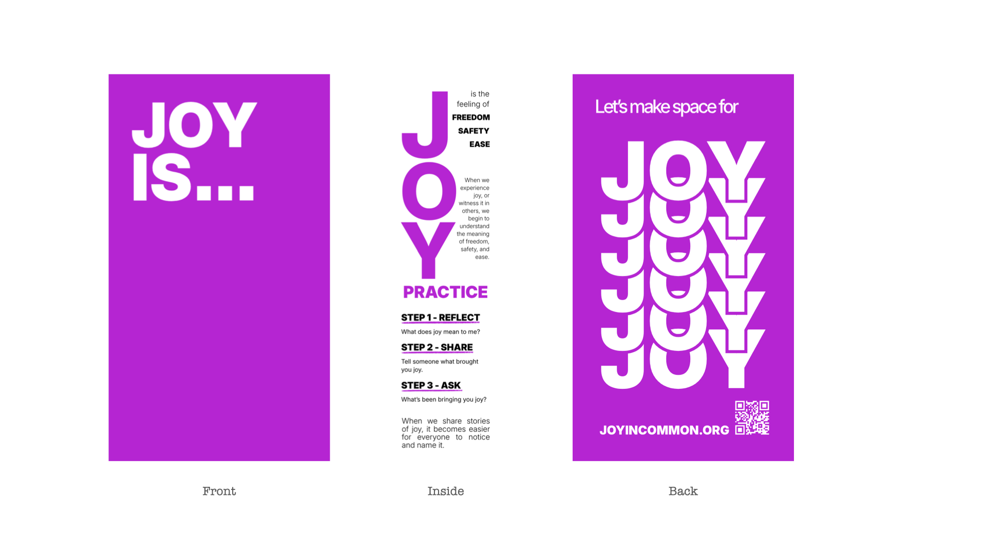 Joy Is Pocket Card - Purple