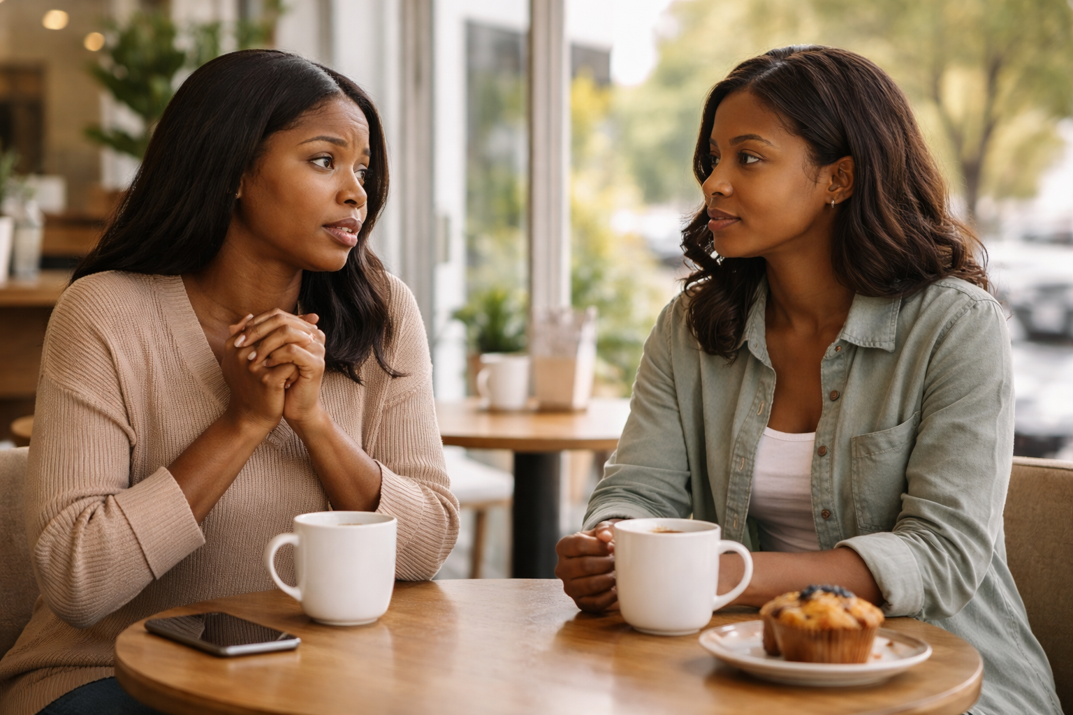 Person feeling on edge in conversation due to nervous system activation