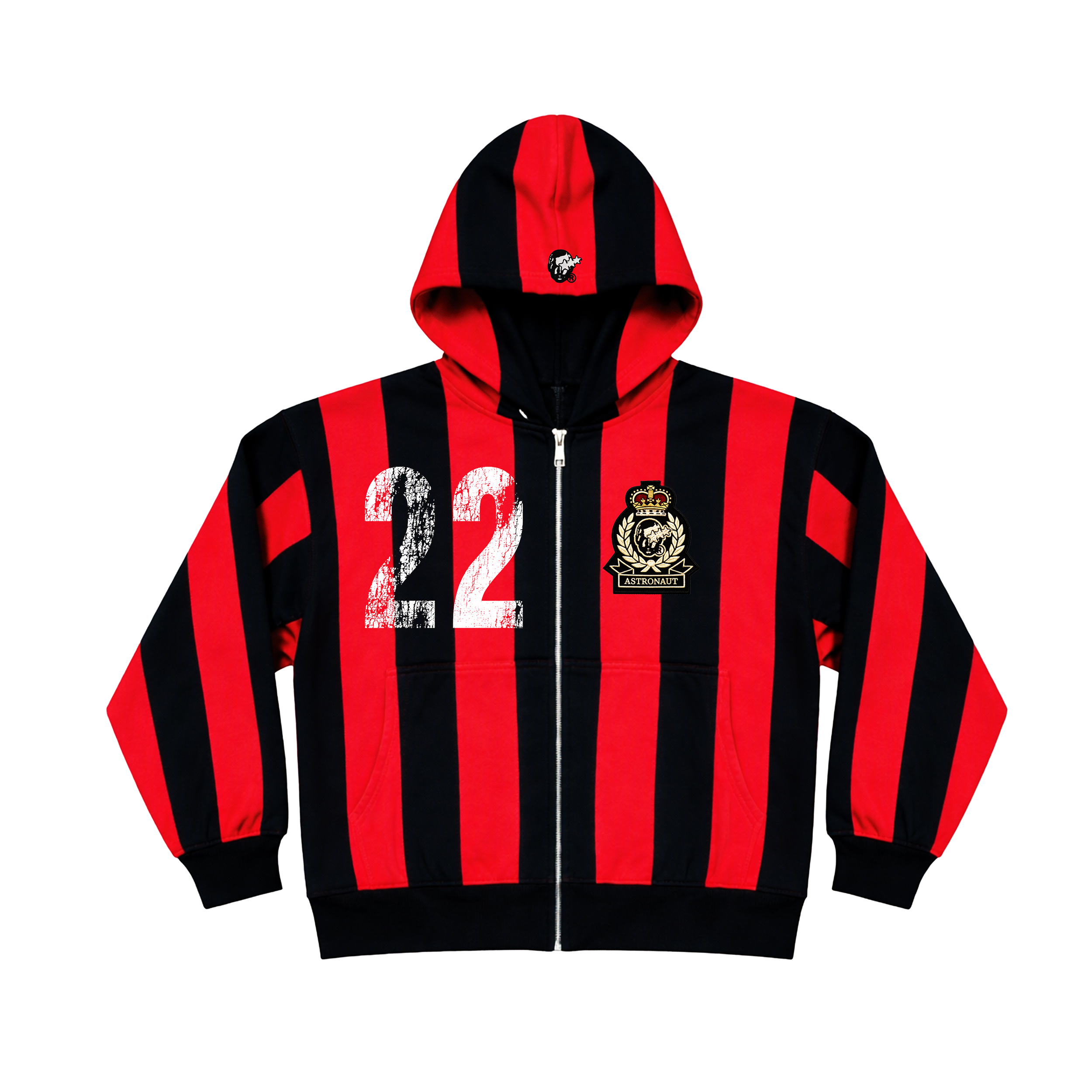 Country Club Striped Zip Up Hoodie
