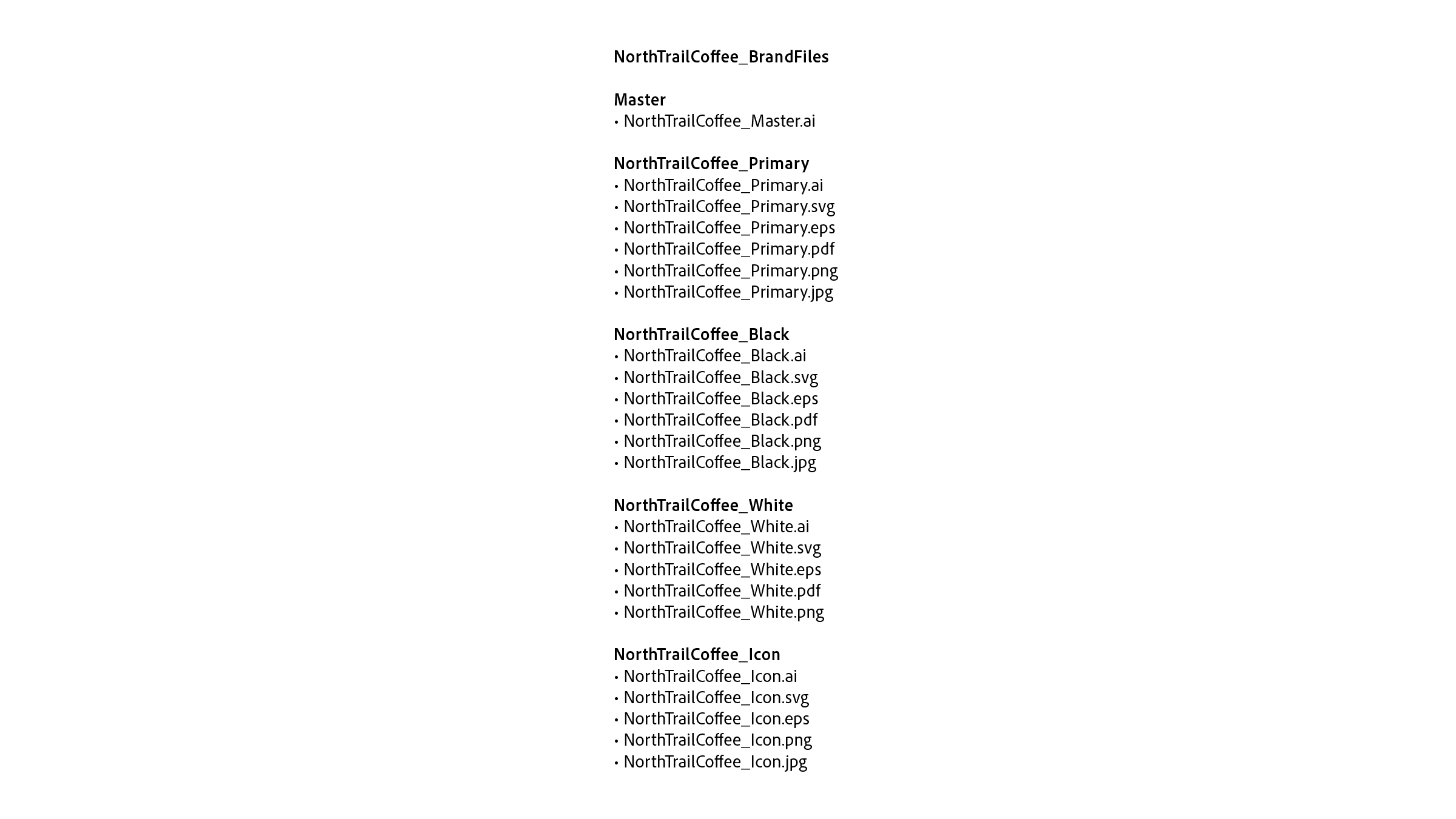 Organized Brand File Package