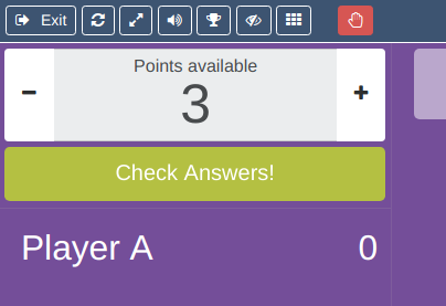 Minor feature release - ability to change points available in Quickfire