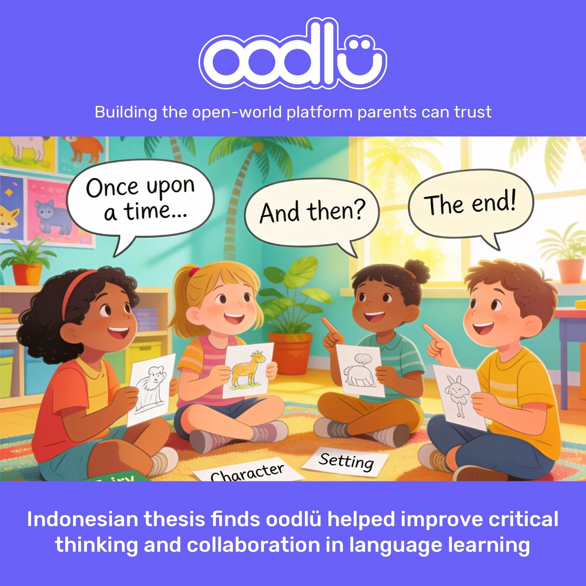 Indonesian thesis finds oodlü helped improve critical thinking and collaboration in language learning