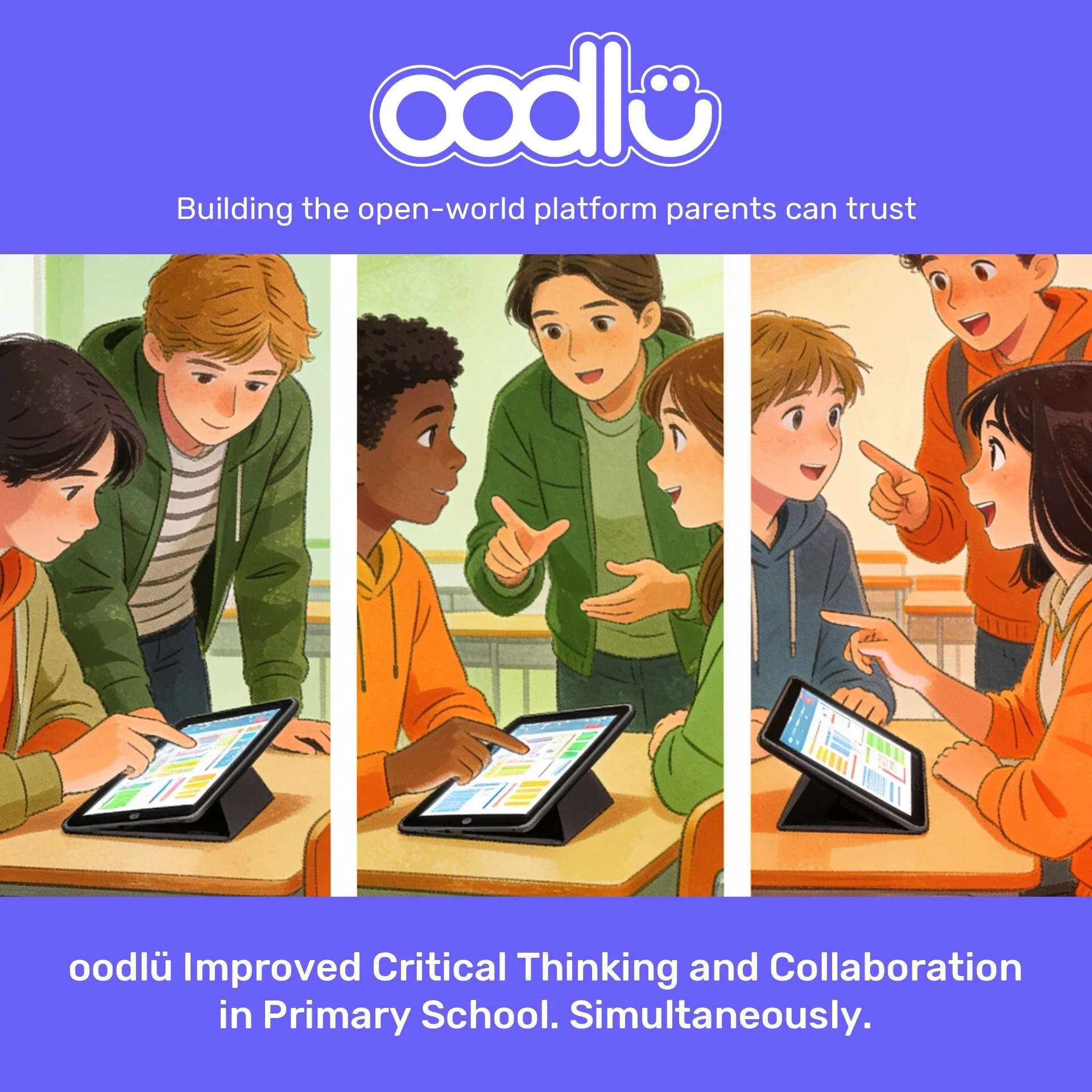 oodlü Improved Critical Thinking and Collaboration in Primary School. Simultaneously.