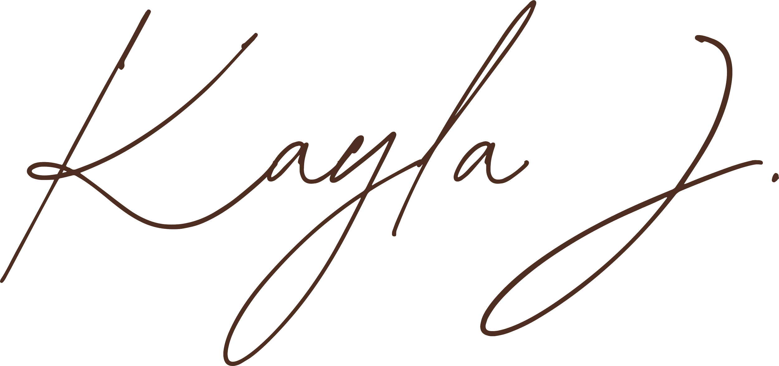 A cursive, handwritten-style logo that reads "Kaja Ladla" in brown color.