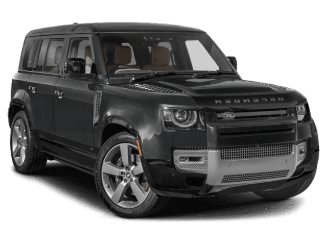 Black Ford SUV with a distinctive front grille and brown interior seats