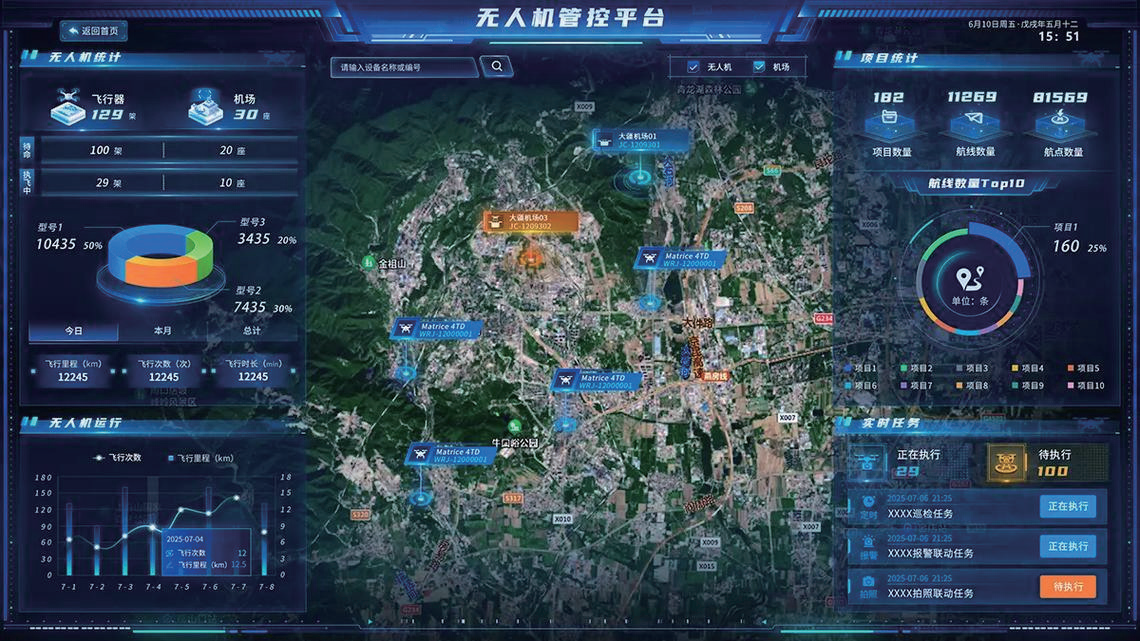 Drone Dock management software interface