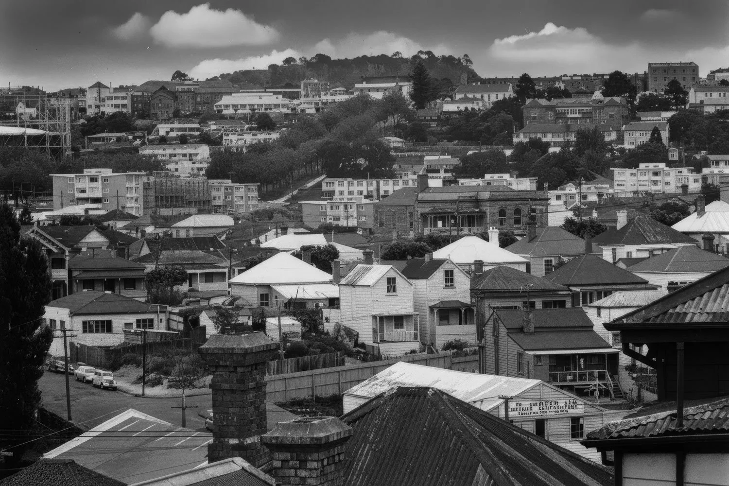 South-Eastern Freemans Bay, with 148 Howe St construction