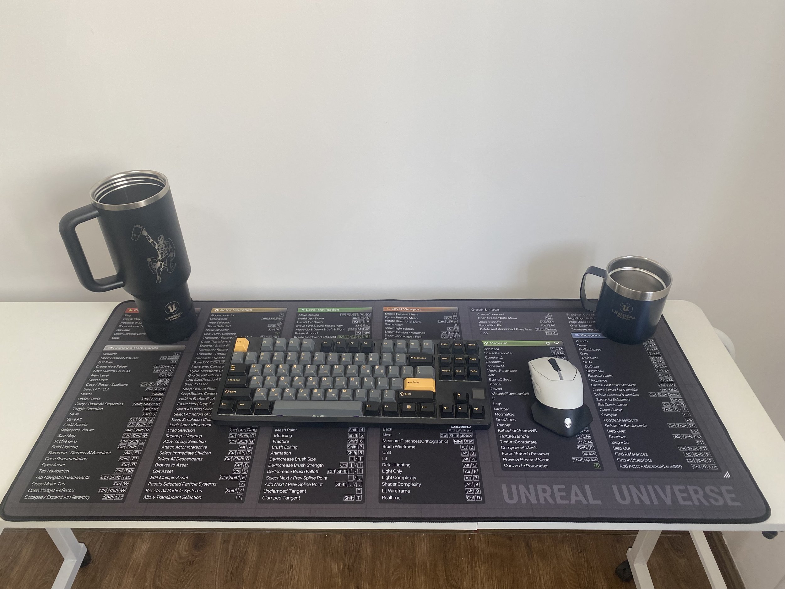 [대한민국] 언리얼 엔진 사용자 단축키 디자인 V1 - 데스크 패드