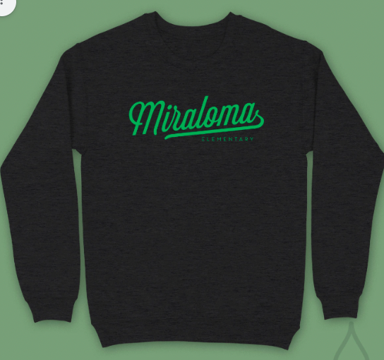 Adult Miraloma Script Sweatshirt Black