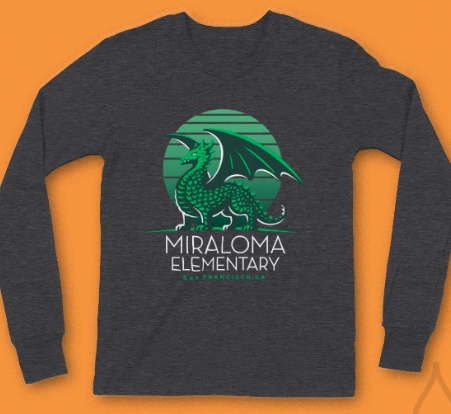 Kids Dragon Long Sleeve Tee Grey