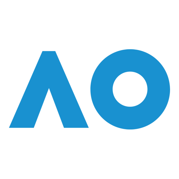 The letters 'A' and 'O' in blue, displayed next to each other on a white background.