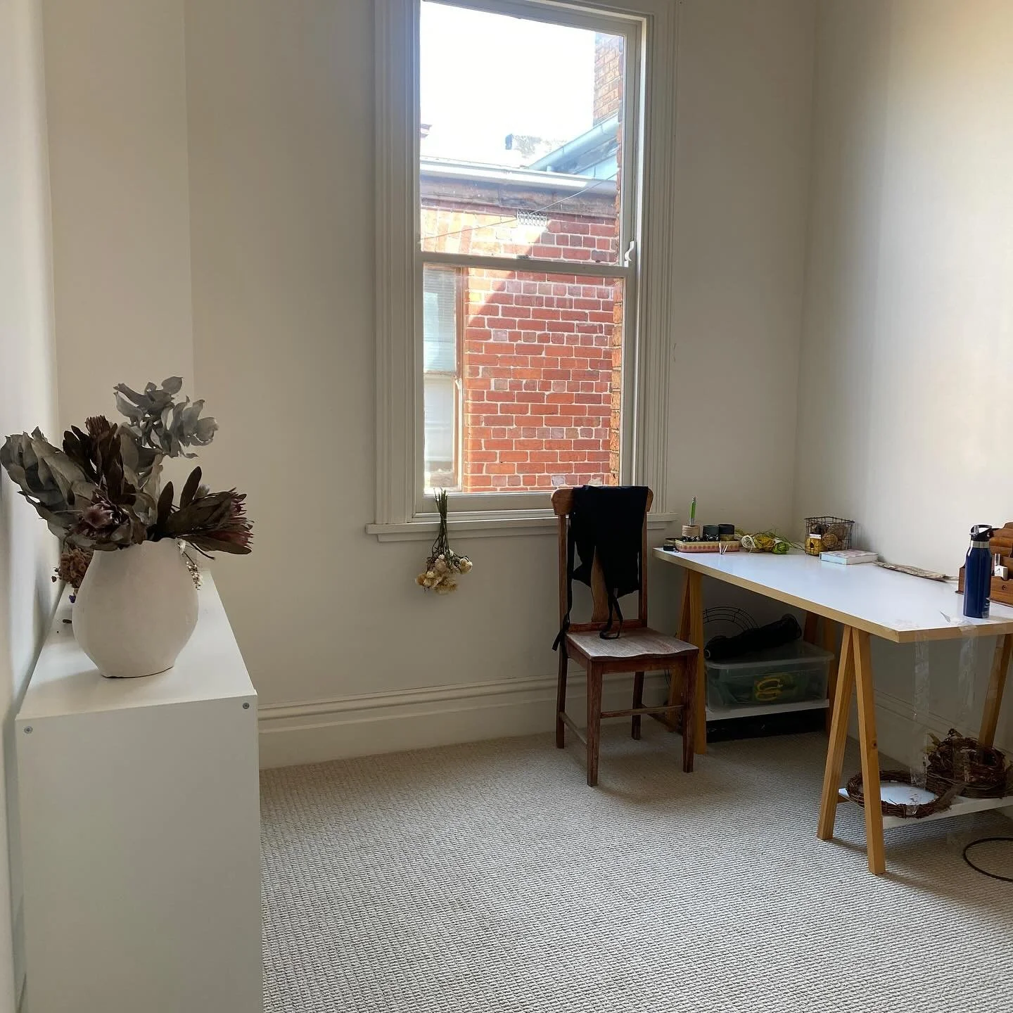 Finally a sweet little studio space to make and create. So excited for this next era of my creative work 😍