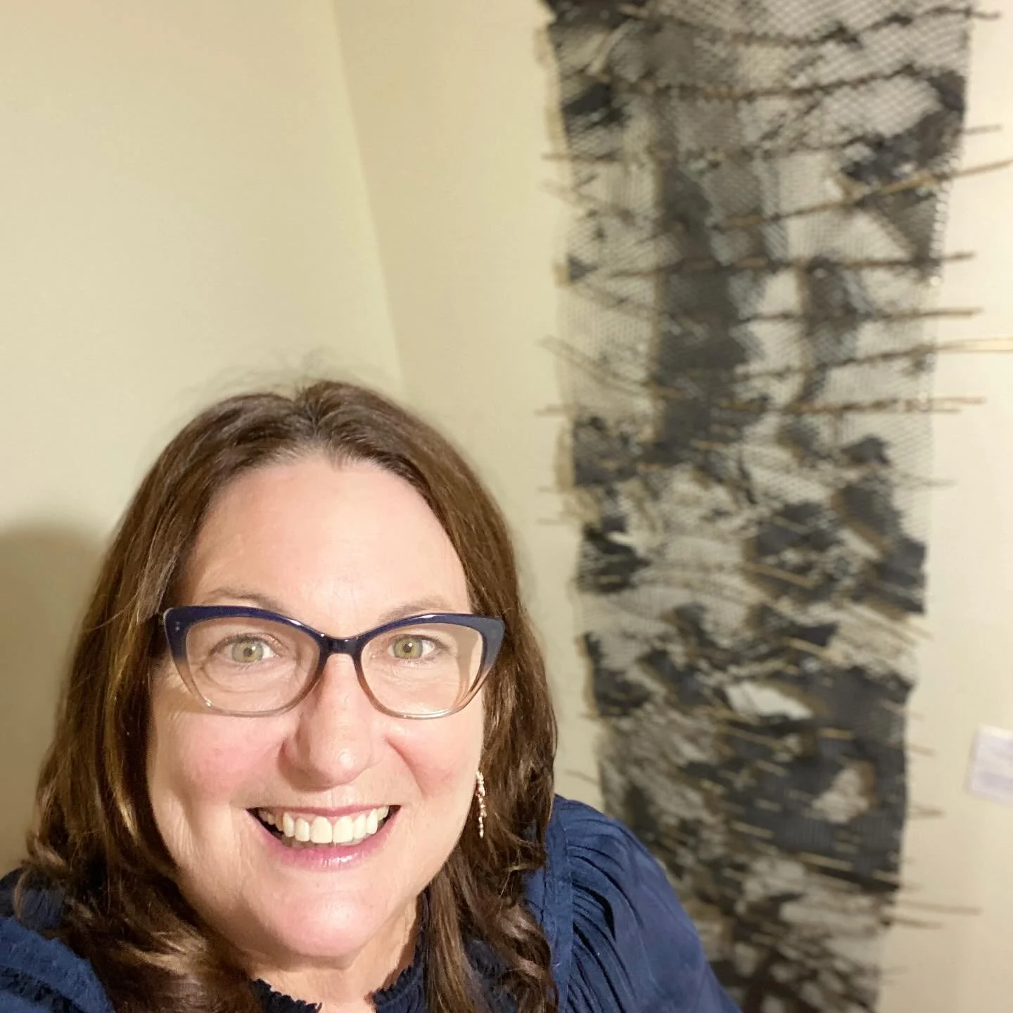 Thrilled to see one of my artworks on location in situ at the home of its owner. Placed at the bottom &mdash; or beginning &mdash; of a staircase to the second floor of the home, the piece is titled &lsquo;Vires in Omnibus&rsquo; or &lsquo;Strength i