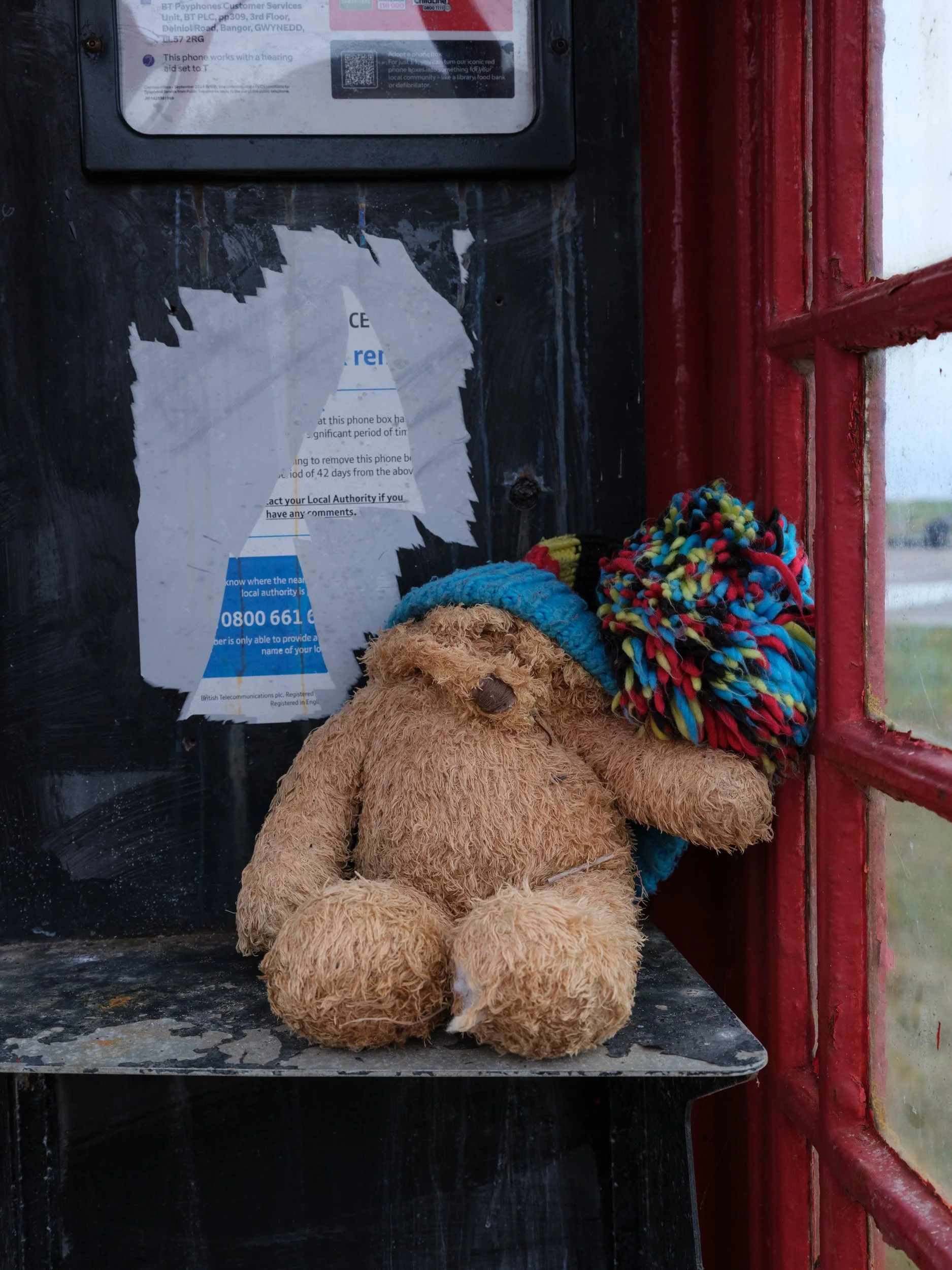 Canna beach phone box Ardnamurchan
