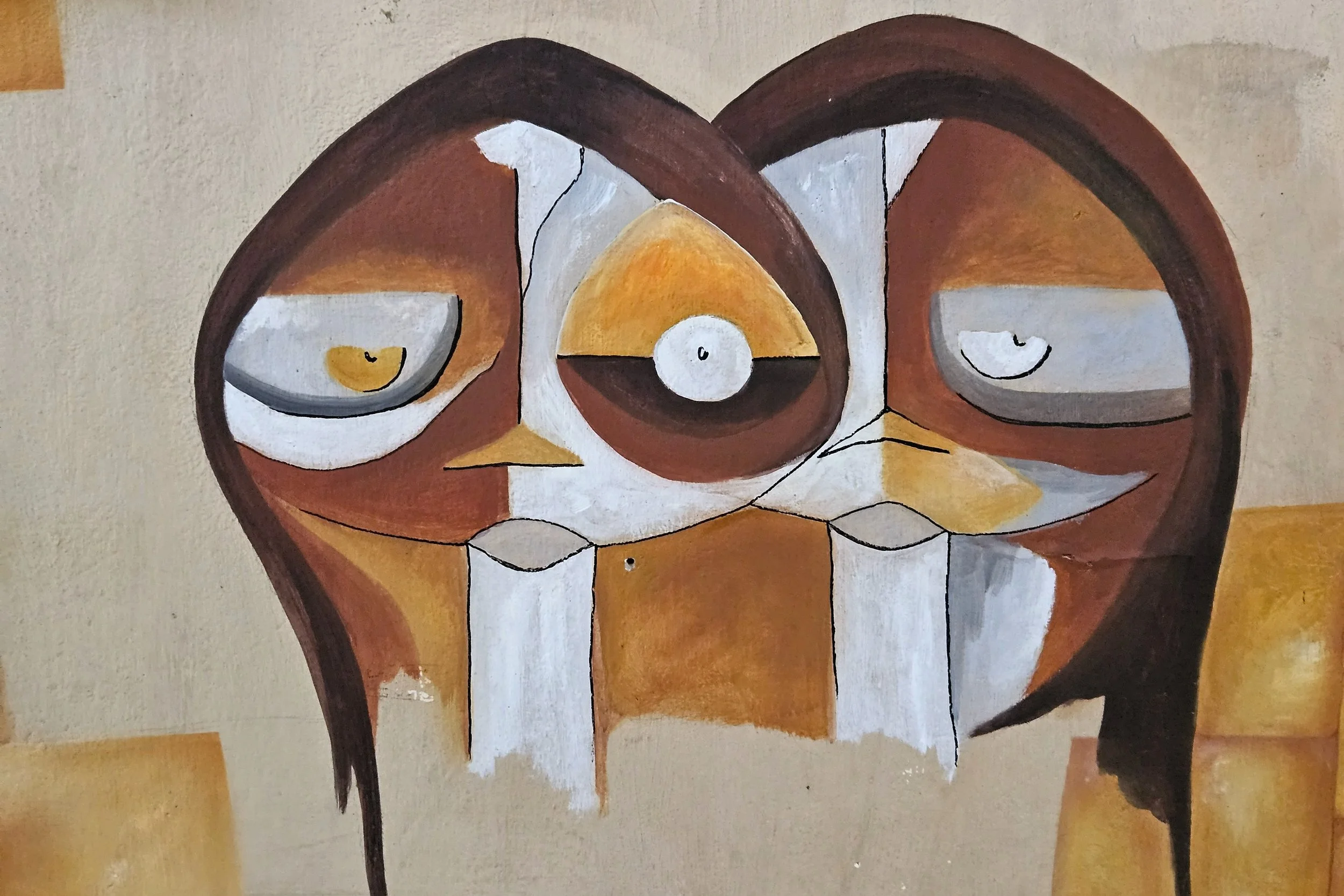 Cuenca museum entrance mural Ecuador