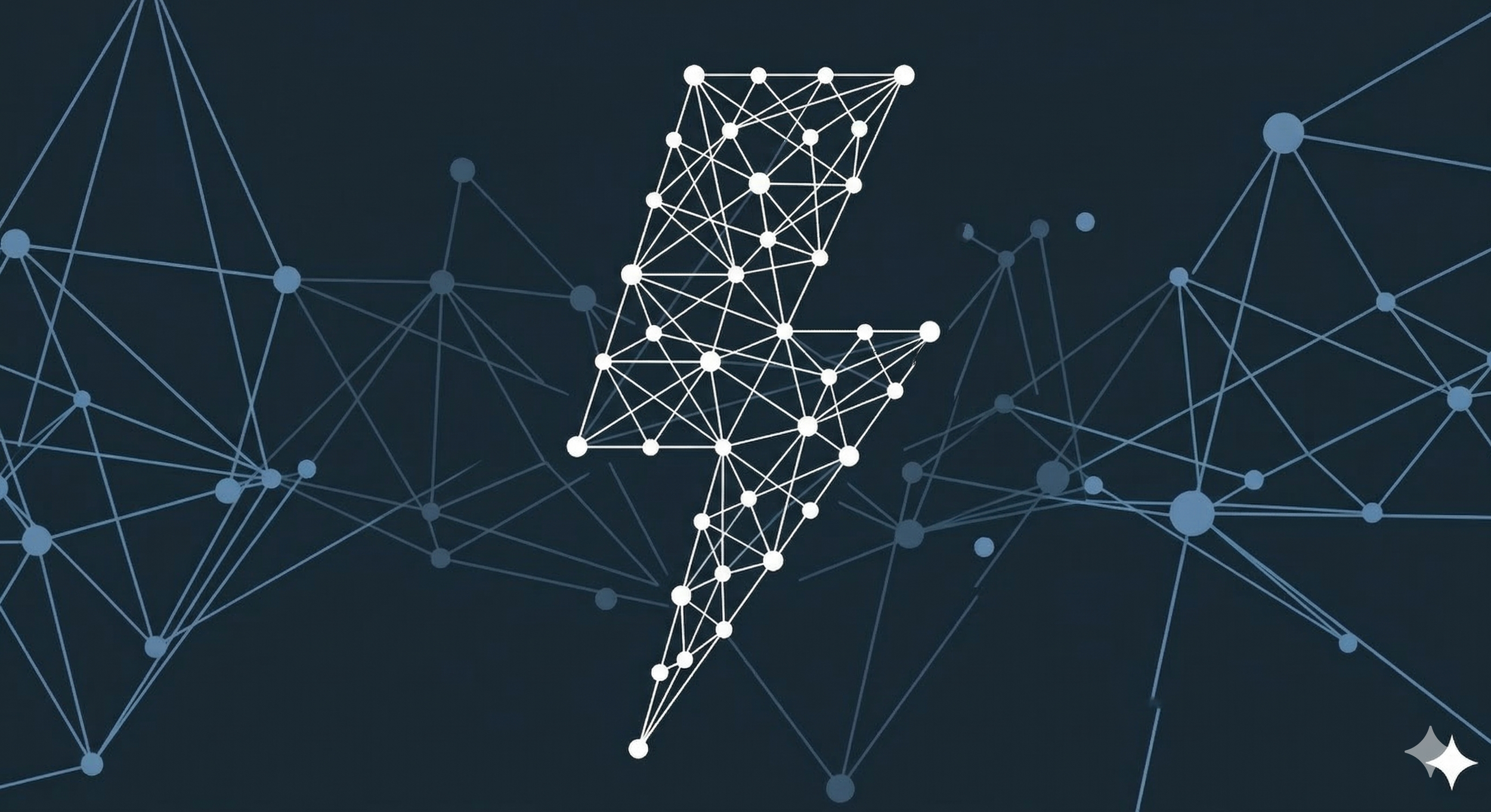 Digital lightning network icon representing the DataForces core value of Energy and collaboration.