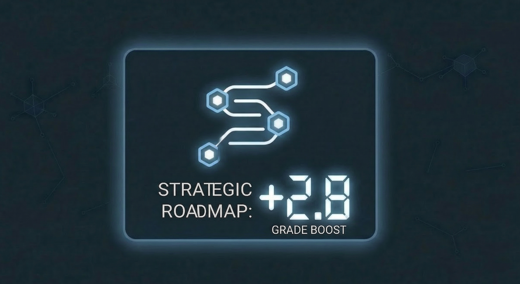 Strategic Roadmap: Digital display of a +2.8 grade boost.