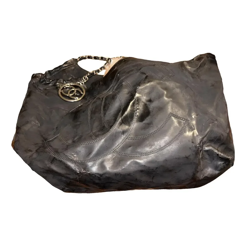 Chanel Coco Cabas Patent Leather Tote Black (Vintage)