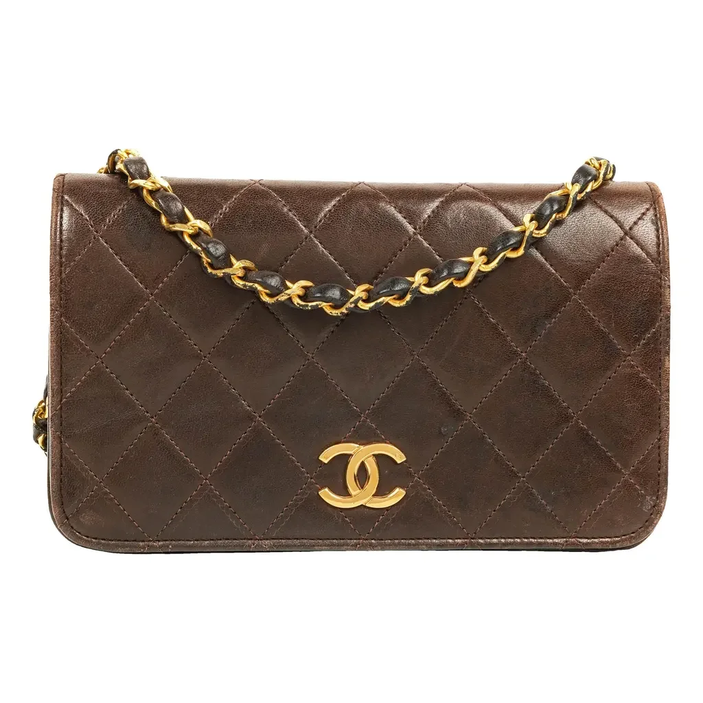 Chanel Trendy CC Wallet on Chain – Brown Quilted Leather (Vintage)