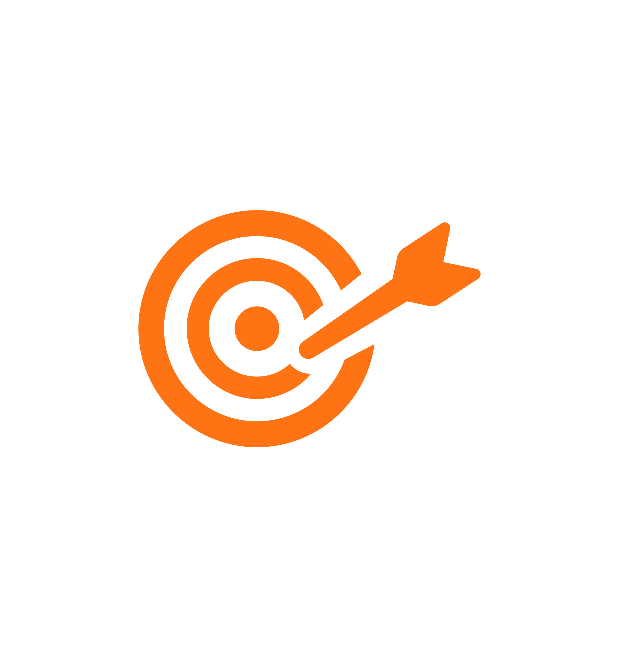 Orange target icon symbolising poor timing of asset purchases that affect tax planning for construction businesses