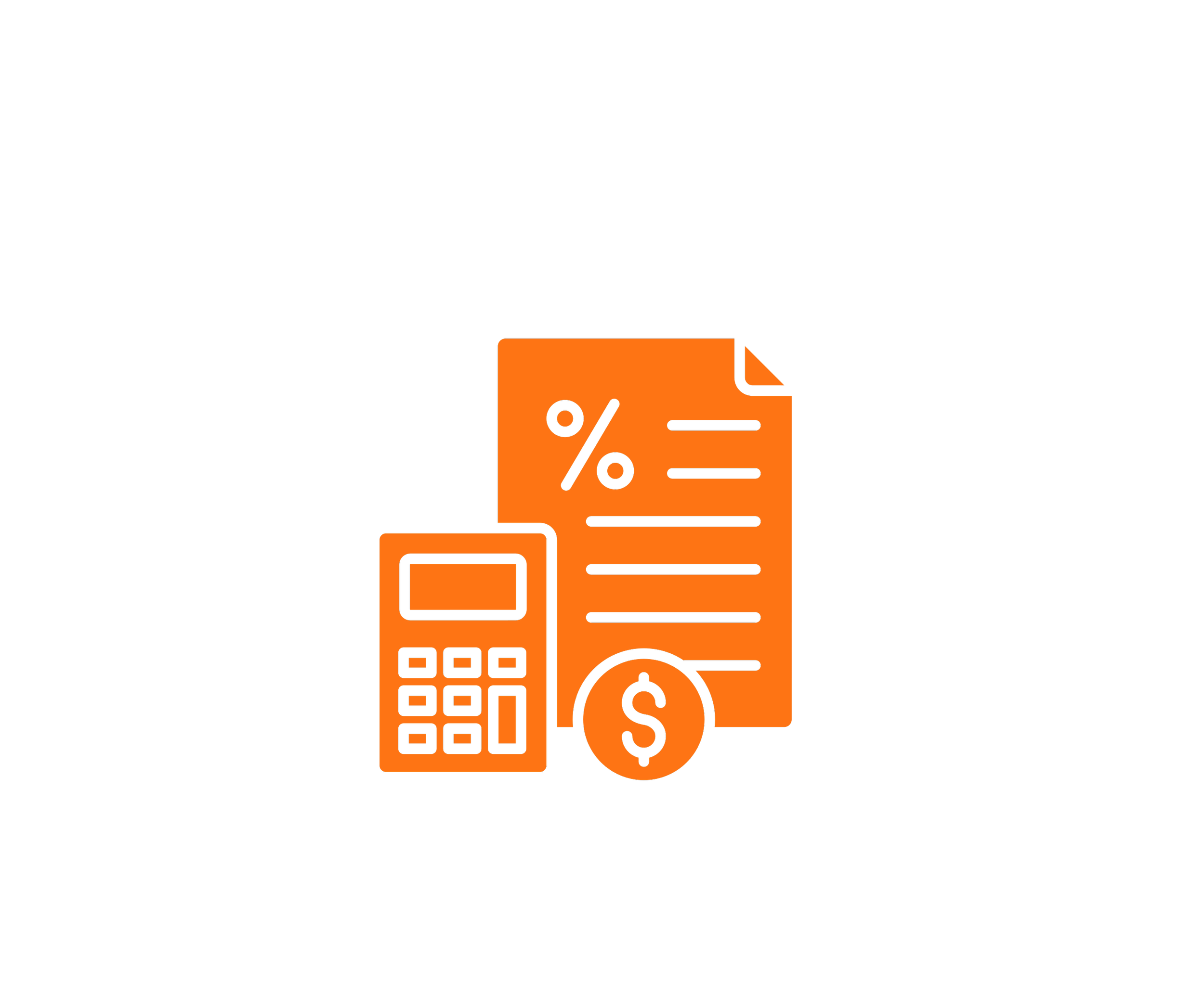 Tax document icon symbolising tax return and planning services for construction companies