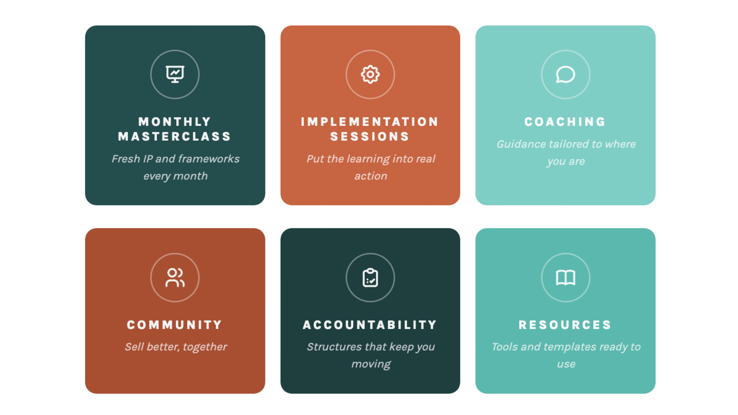 Sell Together is Jess Mitchell's multi-dimensional membership that gives you the tools you need to stop carrying the stories you tell yourself about sales.