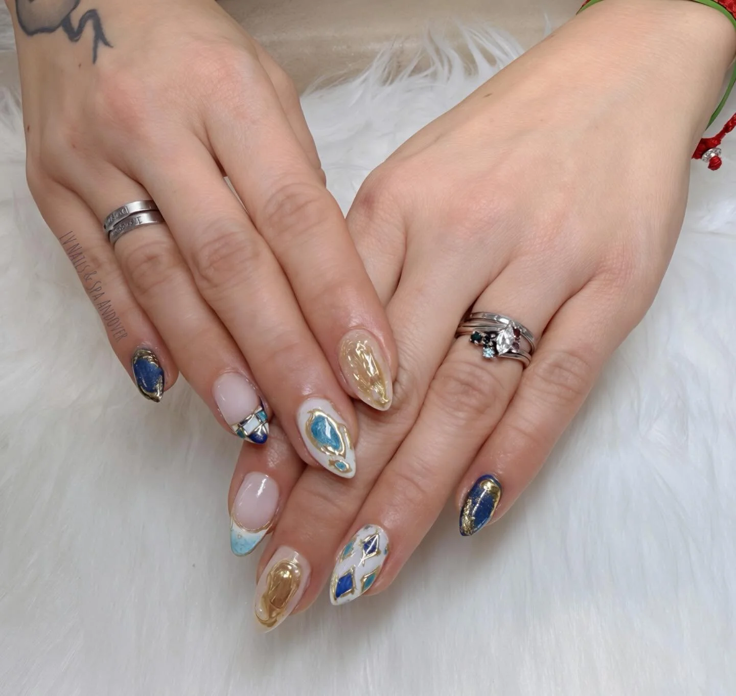 Lagoon inspired ◽️🔹 #lvnailsandover #nailsofandover