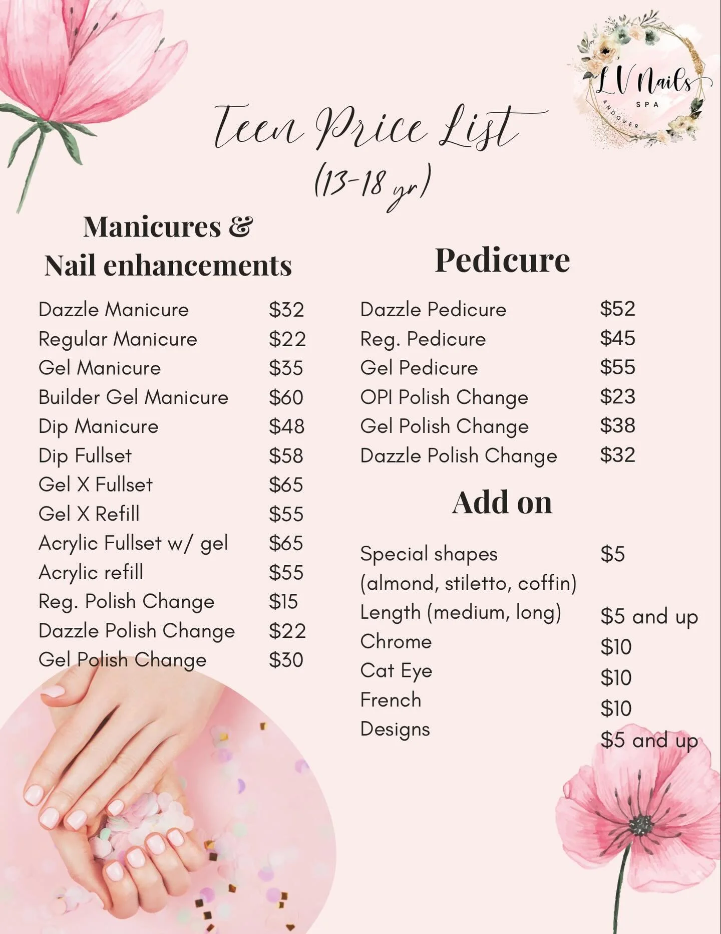 Just in time for prom and graduation 💐  Welcome and congratulations to all the lovely young ladies💐🎓🎉🎊 #lvnailsspaandover #nailsofandover