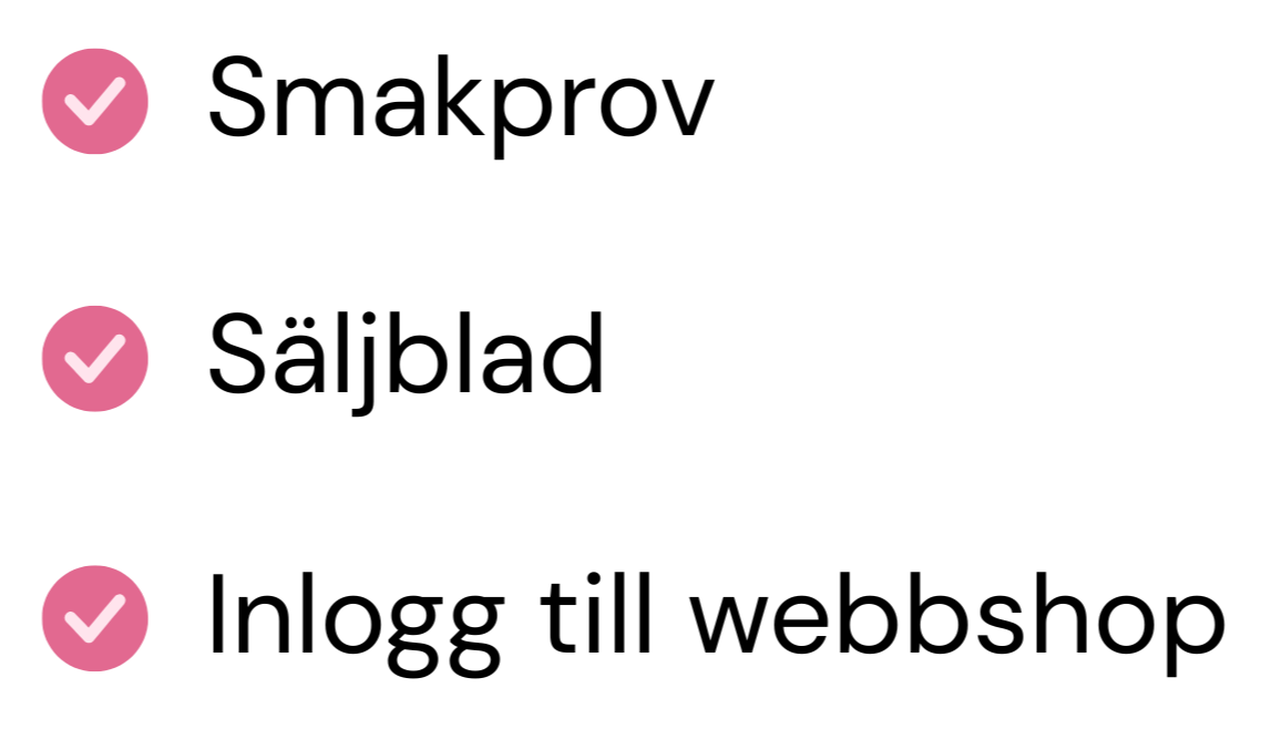 En infographic med tre punkter: 1. Städa ditt rum, 2. Släck ljuset när du går, 3. Gör klart dina läxor.