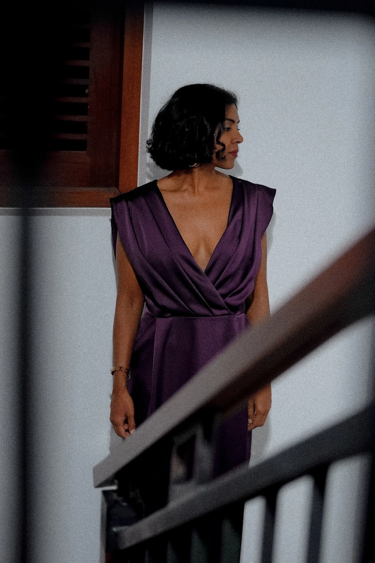 Minimal evening gown with a refined, elegant silhouette.