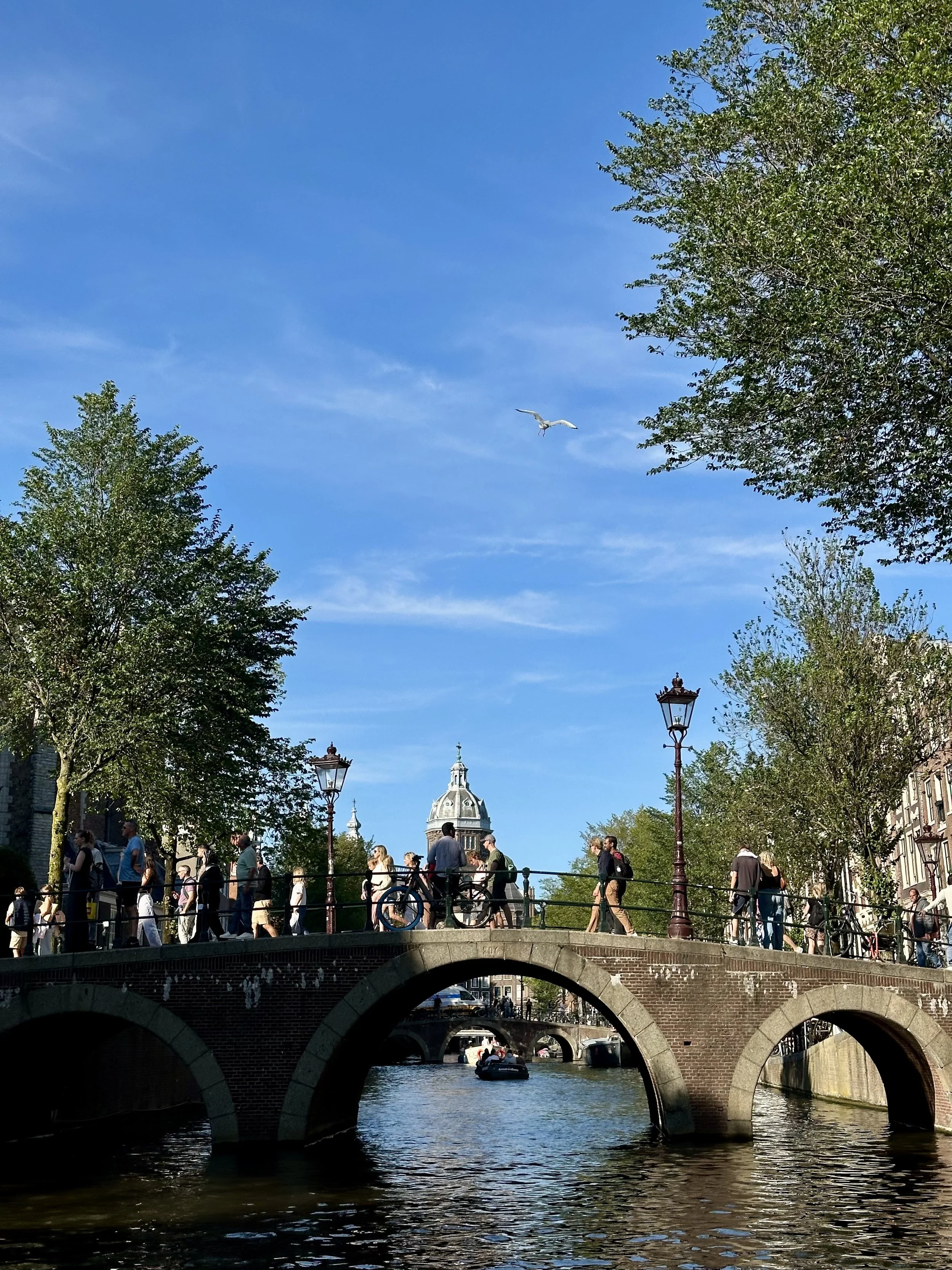 Canal bridge in central Amsterdam just a short journey from the hotel
