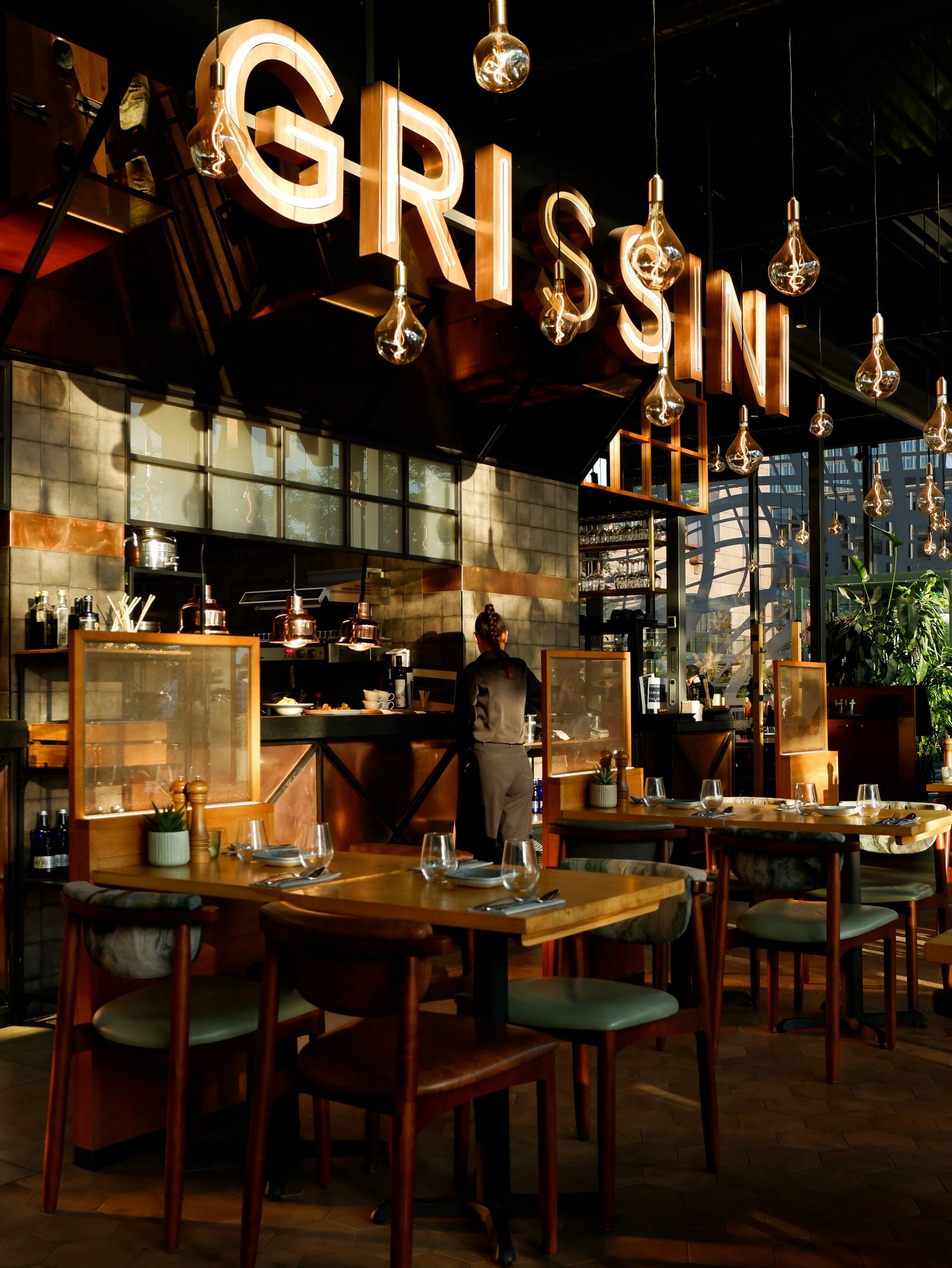Stylish restaurant serving contemporary cuisine in a warm and sophisticated atmosphere