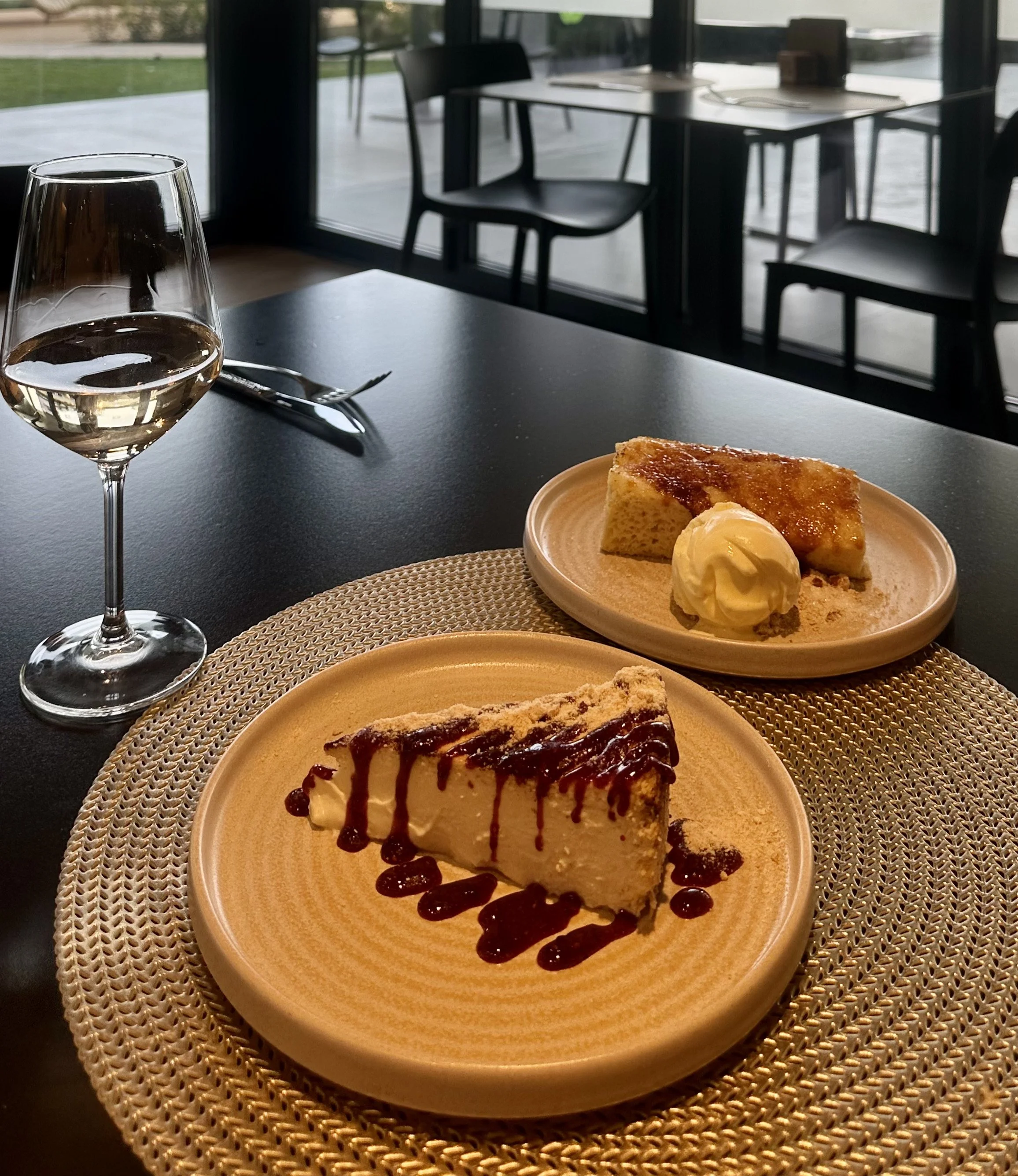 Elegant desserts paired with wine for a memorable dining experience
