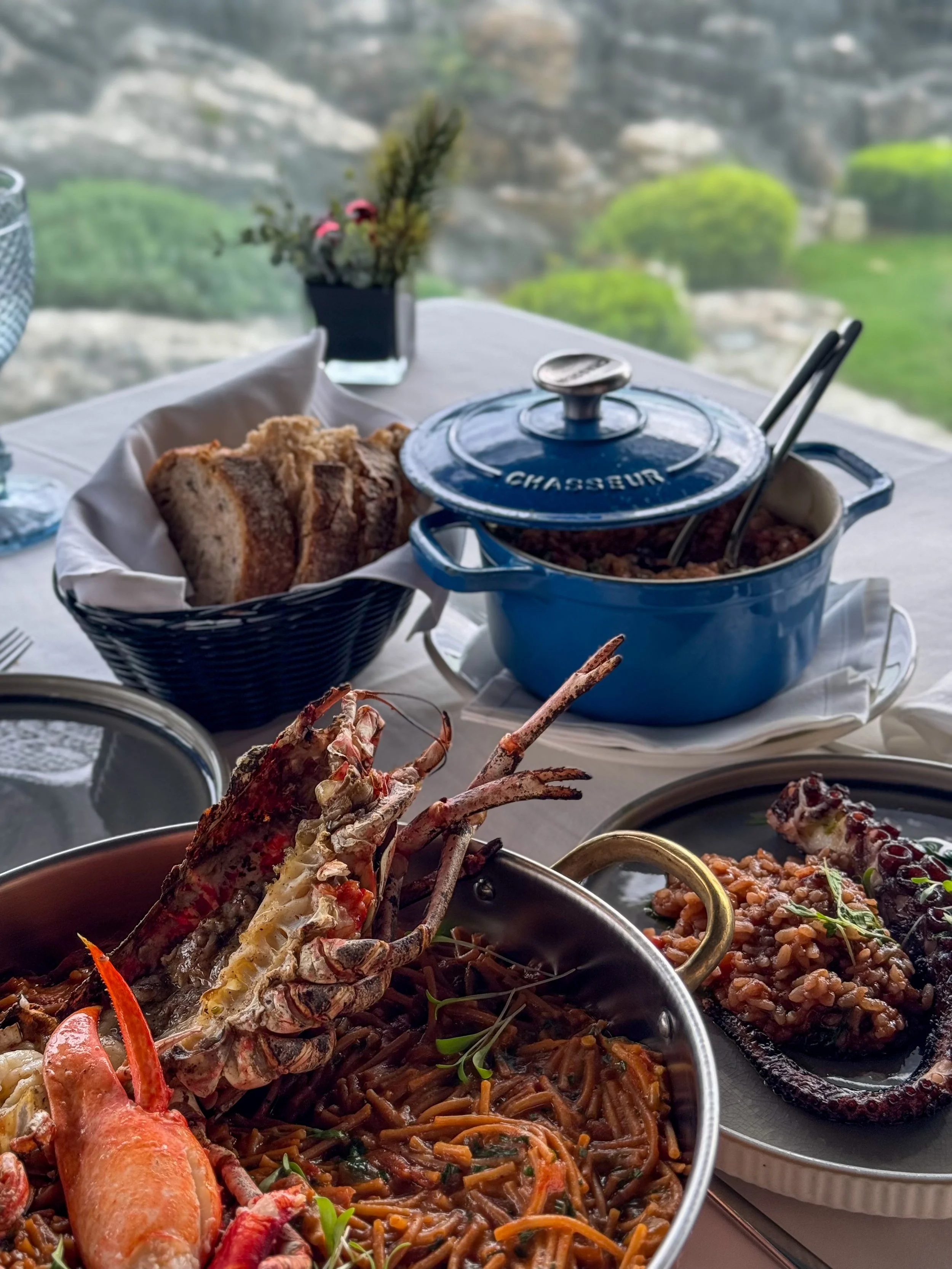 Fresh seafood specialties served overlooking the Atlantic Ocean at Farol Hotel’s restaurant