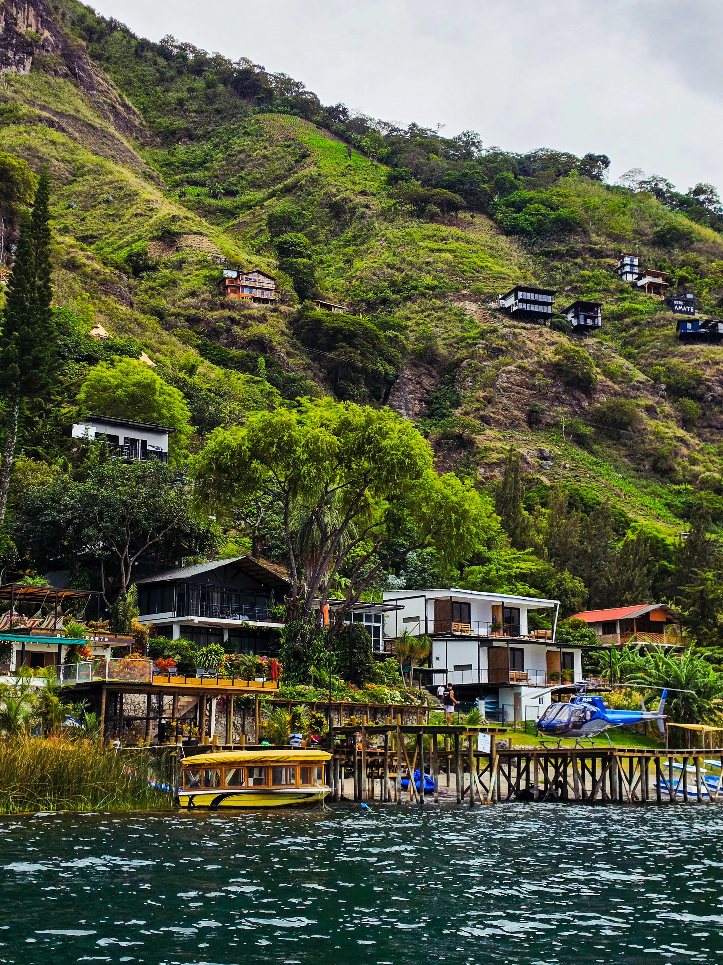 Lakeside retreat nestled beneath lush mountains on the shores of Lake Atitlán
