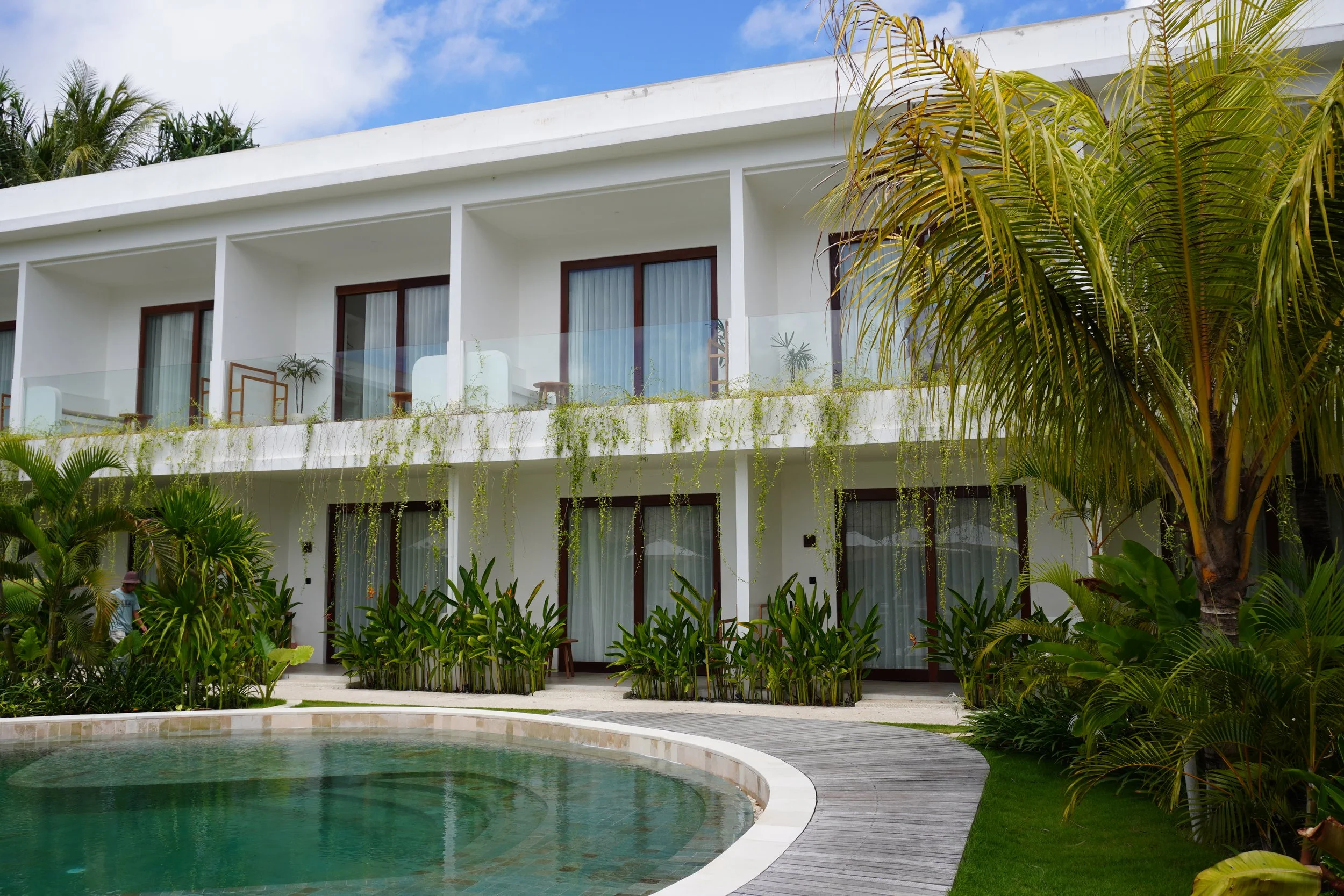 Modern boutique accommodation overlooking the resort’s peaceful lagoon pool