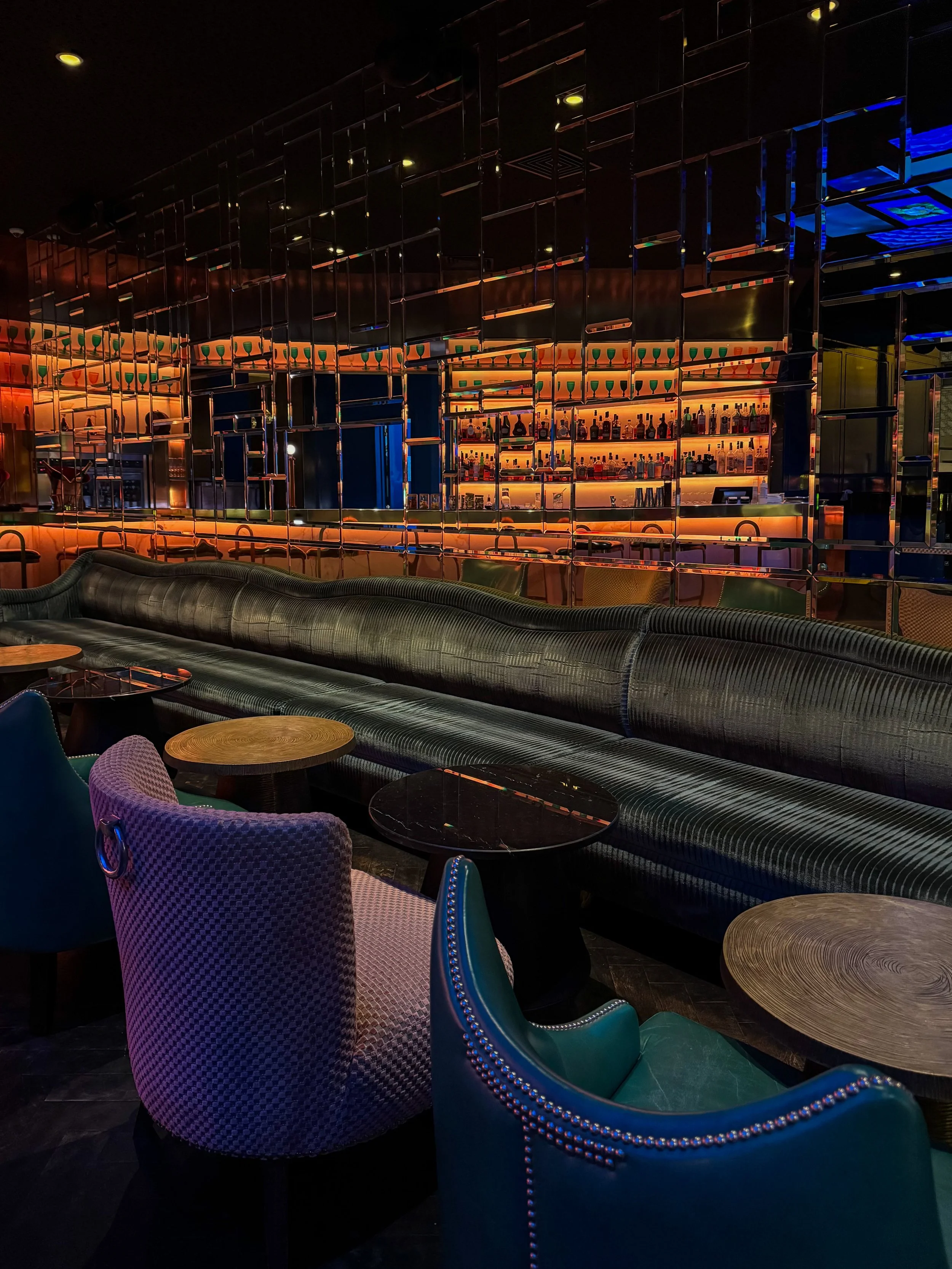 Stylish cocktail bar with sophisticated interiors and premium evening atmosphere