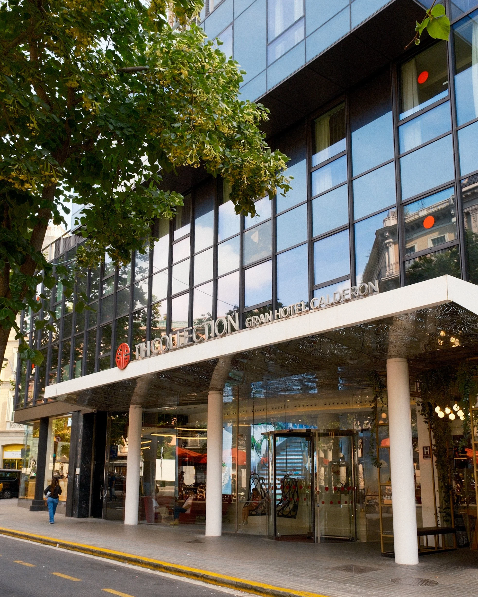 Main entrance of NH Collection Gran Hotel Calderón on Passeig de Gràcia in Barcelona